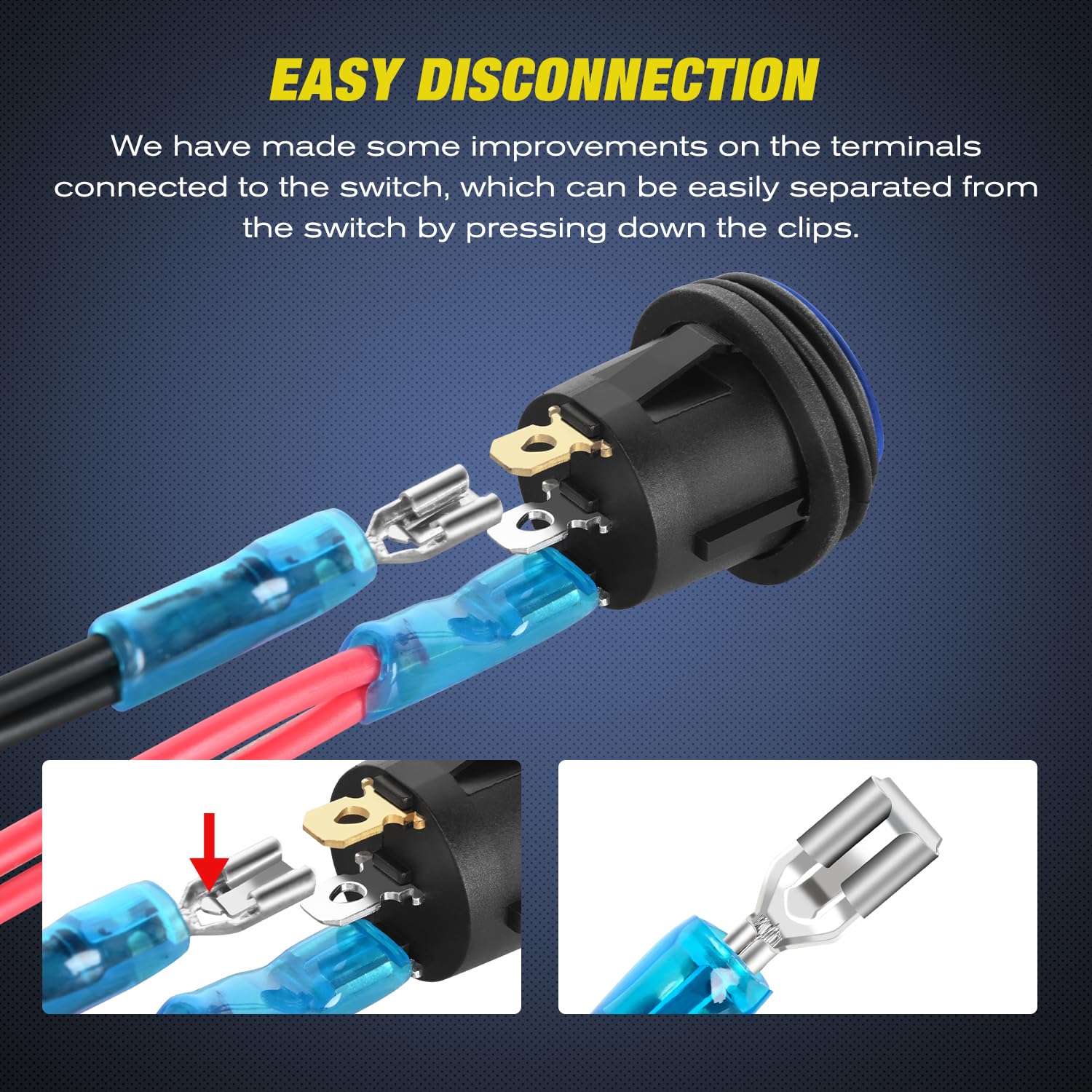 Nilight 3 Gang Rocker Switch Panel 12V Waterproof On-Off Toggle Switches With Blue Led Light Three Pin For Automotive Lights Mar