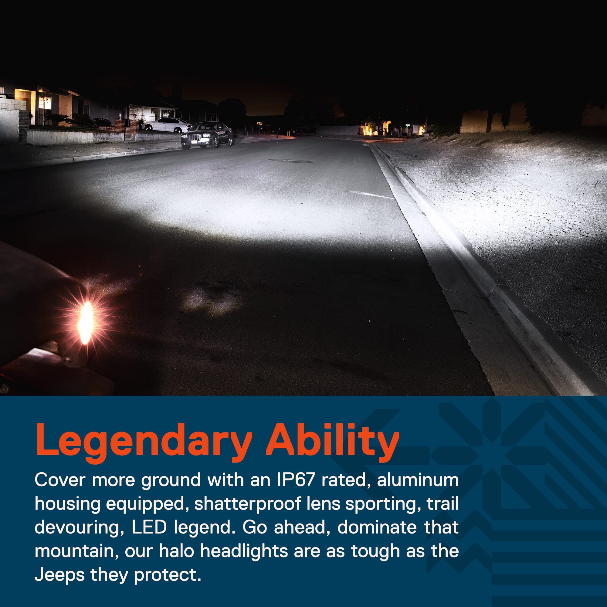 True Mods 7-Inch H6024 Led Headlights For Jeep Wrangler Jk Unlimited Jku Tj Lj Cj Tj Accessories [Halo Drl][Amber Turn Signals]