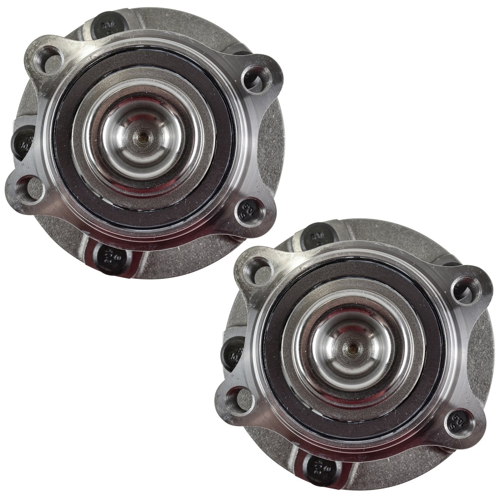 Trq Front Wheel Hub Bearings Assembly Set Compatible With 2003-2007 Infiniti G35 2003-2009 Nissan 350Z