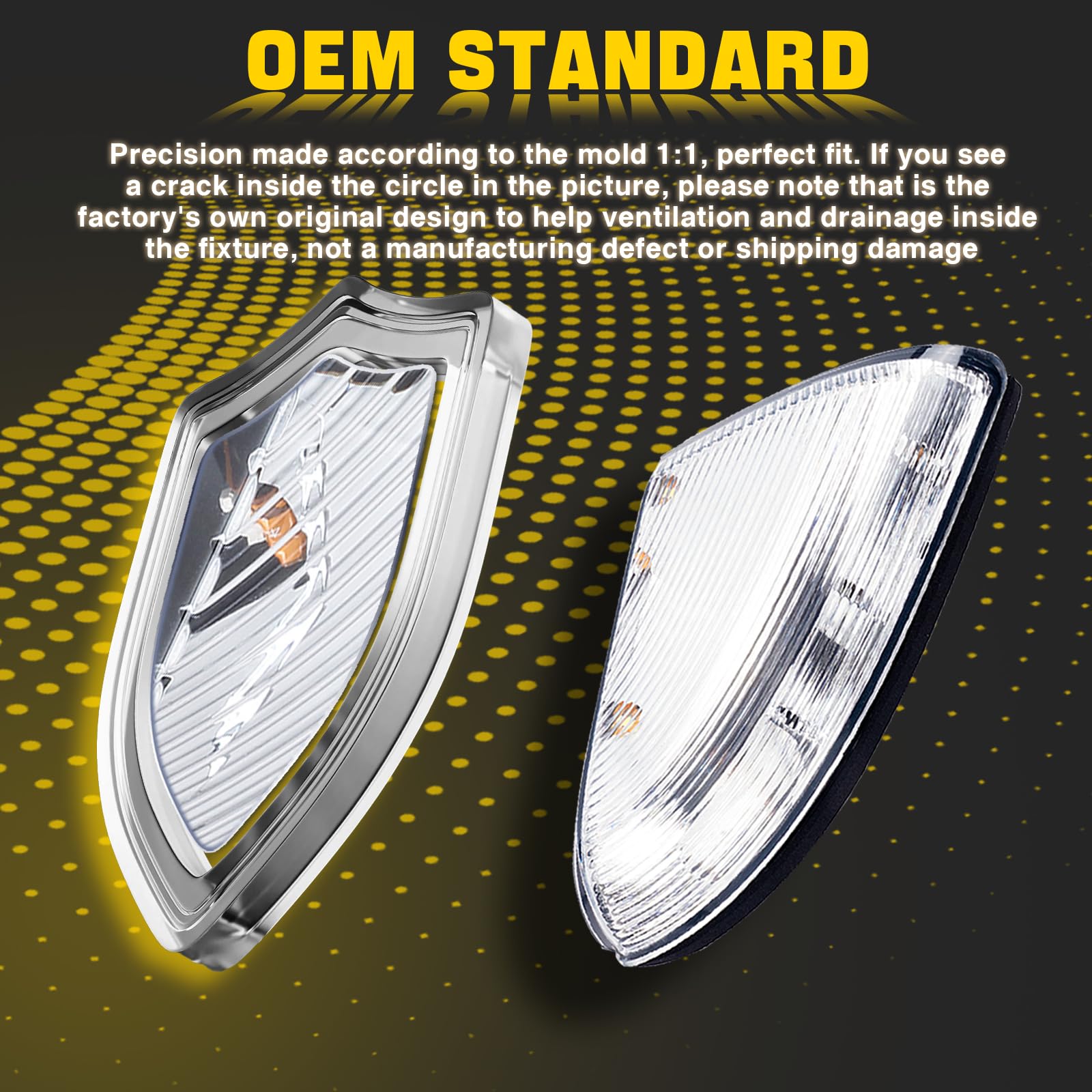 Weileite Led Side Mirror Light Turn Signal Bulb Puddle Lamp Lens Cover Fit Dodge Ram 1500 2009-2011 2012 2013 2014 2015 2016 201