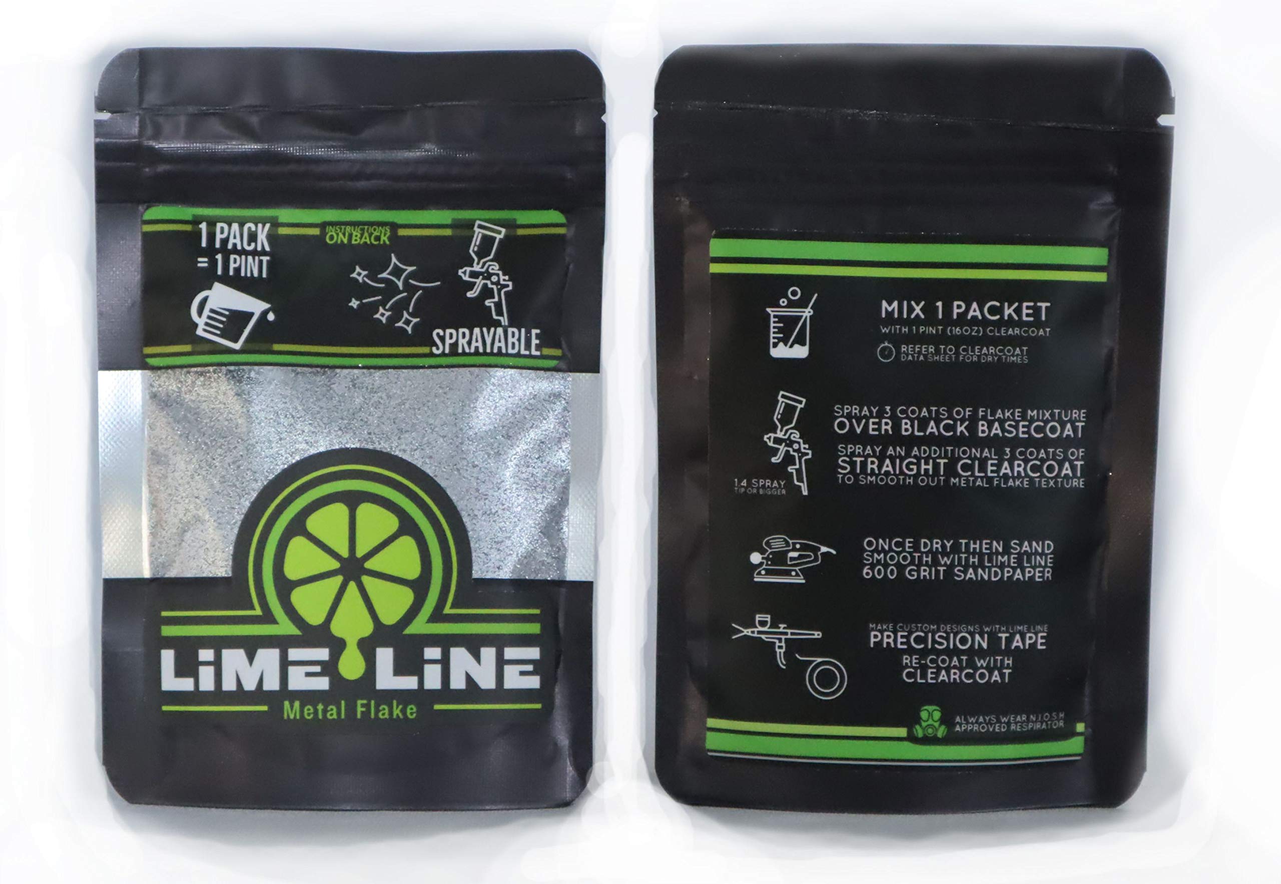 Lime Line Sprayable Automotive Metal Flake For Custom Paint