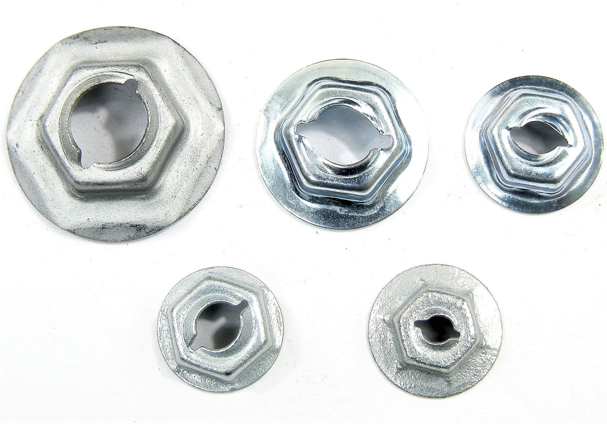Retro-Motive Emblem & Trim PAL Nuts- Fits 3/16 to 5/16 Studs- (125 Pieces Total/25 of each Size) #1773