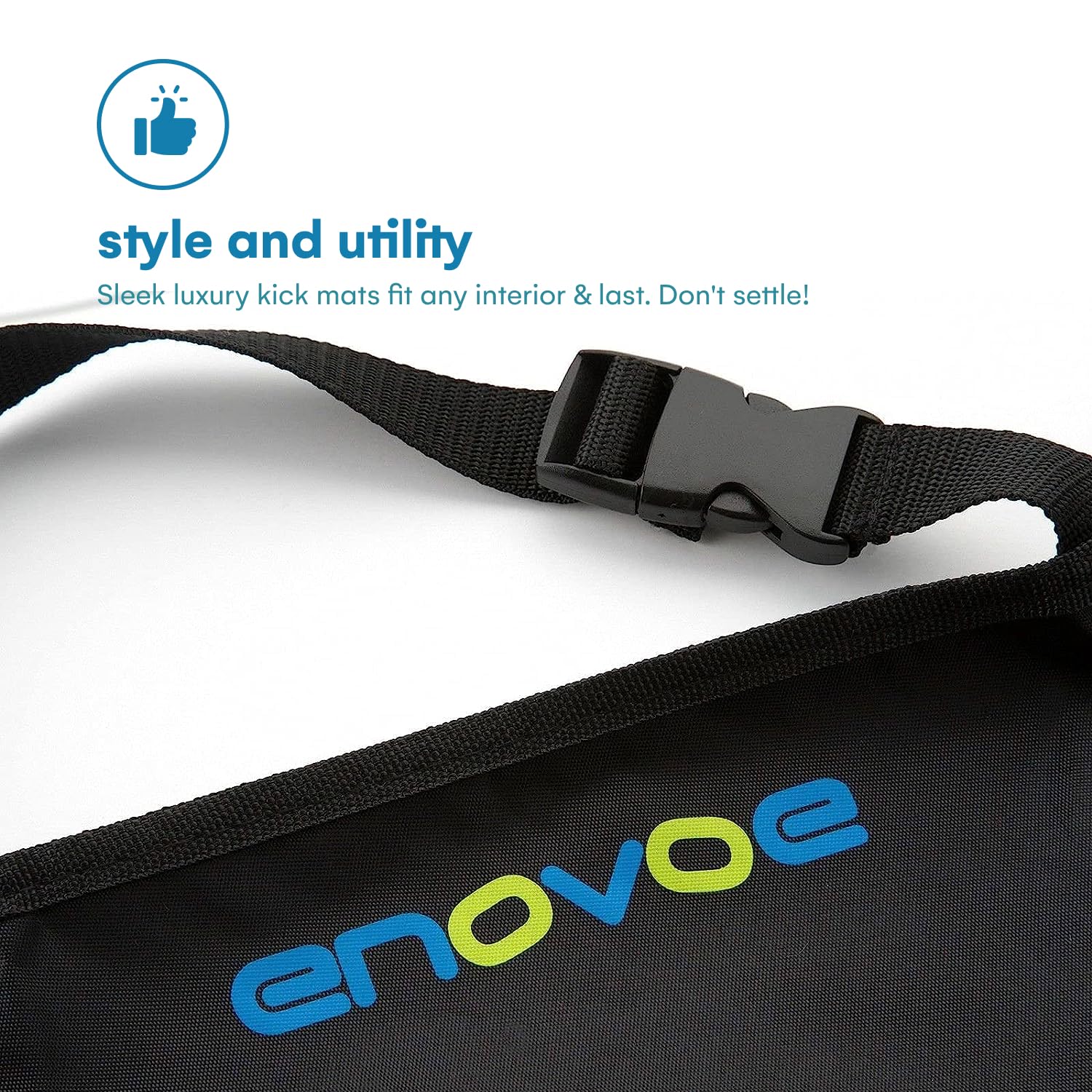 Enovoe Seat Cover Protector, 2 Pack - Premium Quality Polyester Back Seat Cover for Kids - Waterproof Protection from Mud and Sc