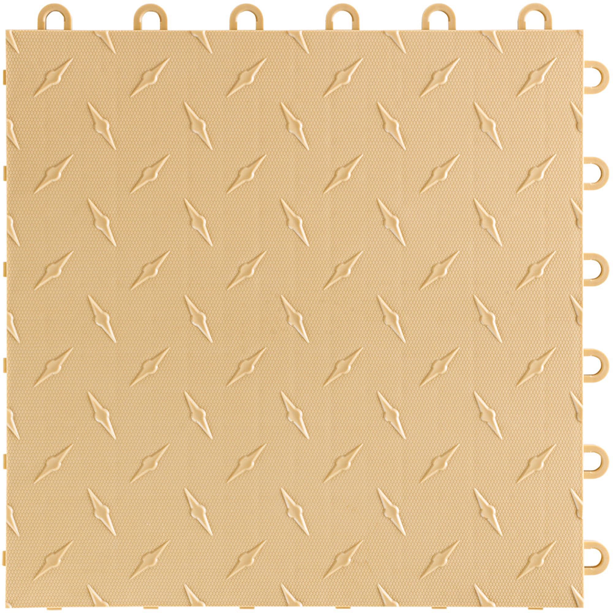 Speedway Diamond Interlocking Garage Floor Tiles 12 x 12-Inch, Mocha, 10 Piece Set