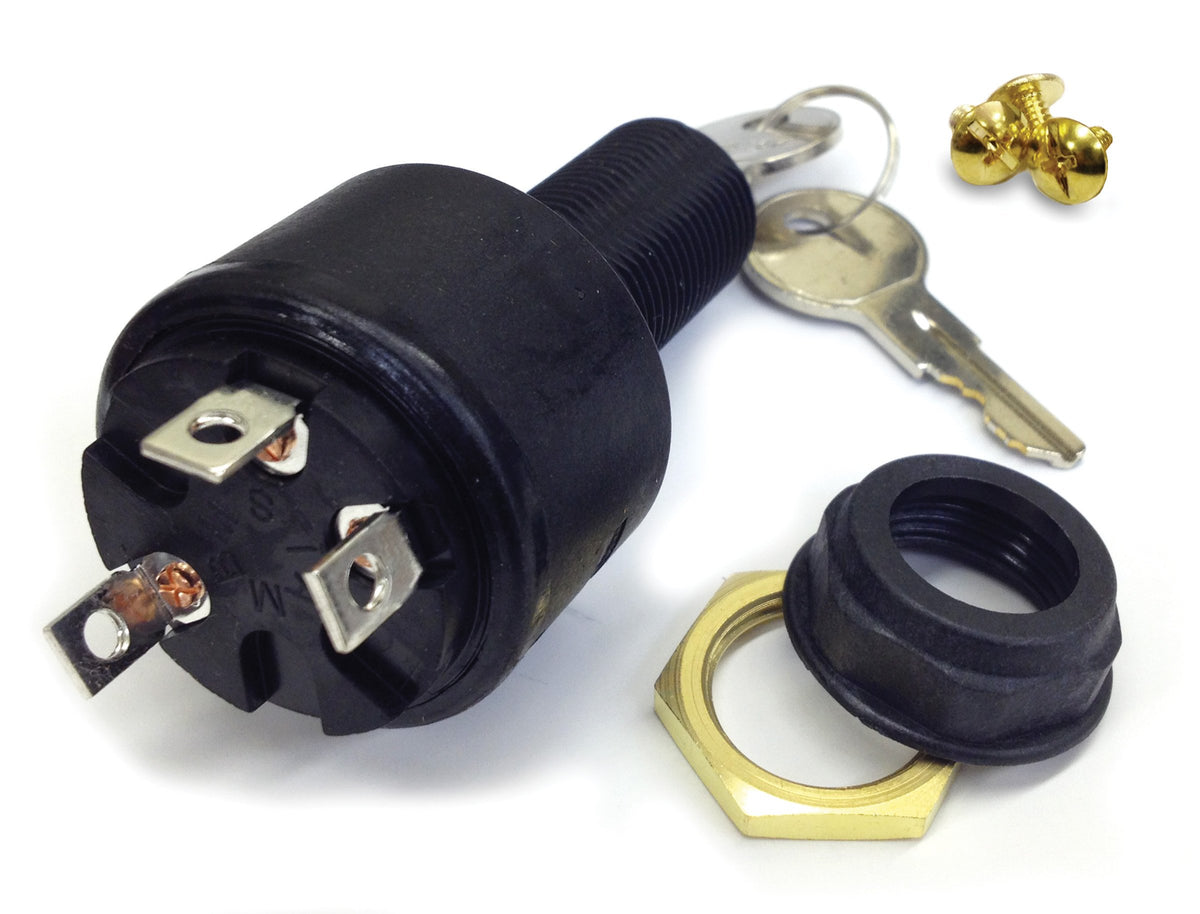 Sierra International-MP39120 Switch Ignition Pos Con, chrome , white