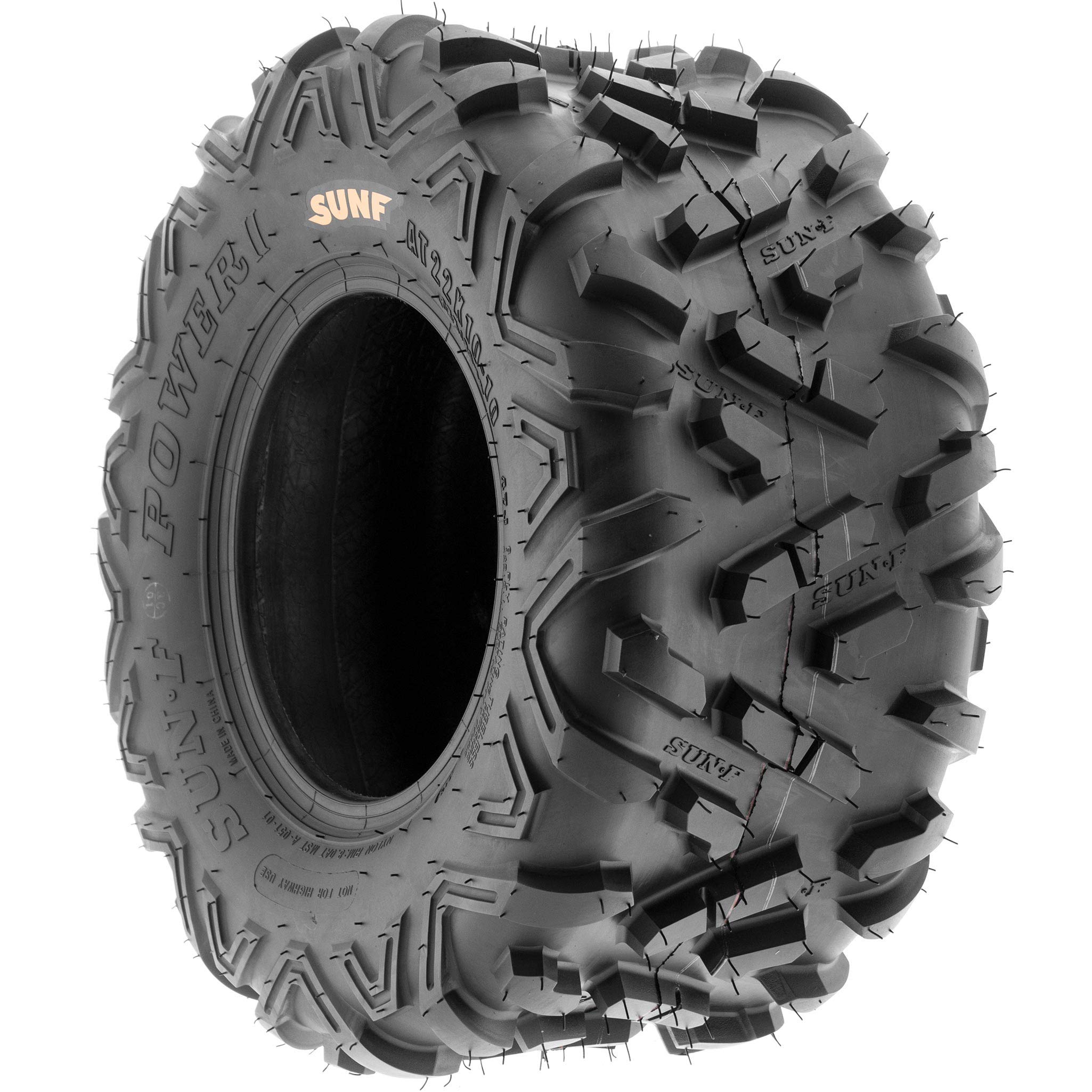 Set Of 4 Sunf Power.Ii Atv Utv Tires 19X7-8 Front & 18X9.5-8 Rear, All-Terrain Off Road, 6 Pr, A051