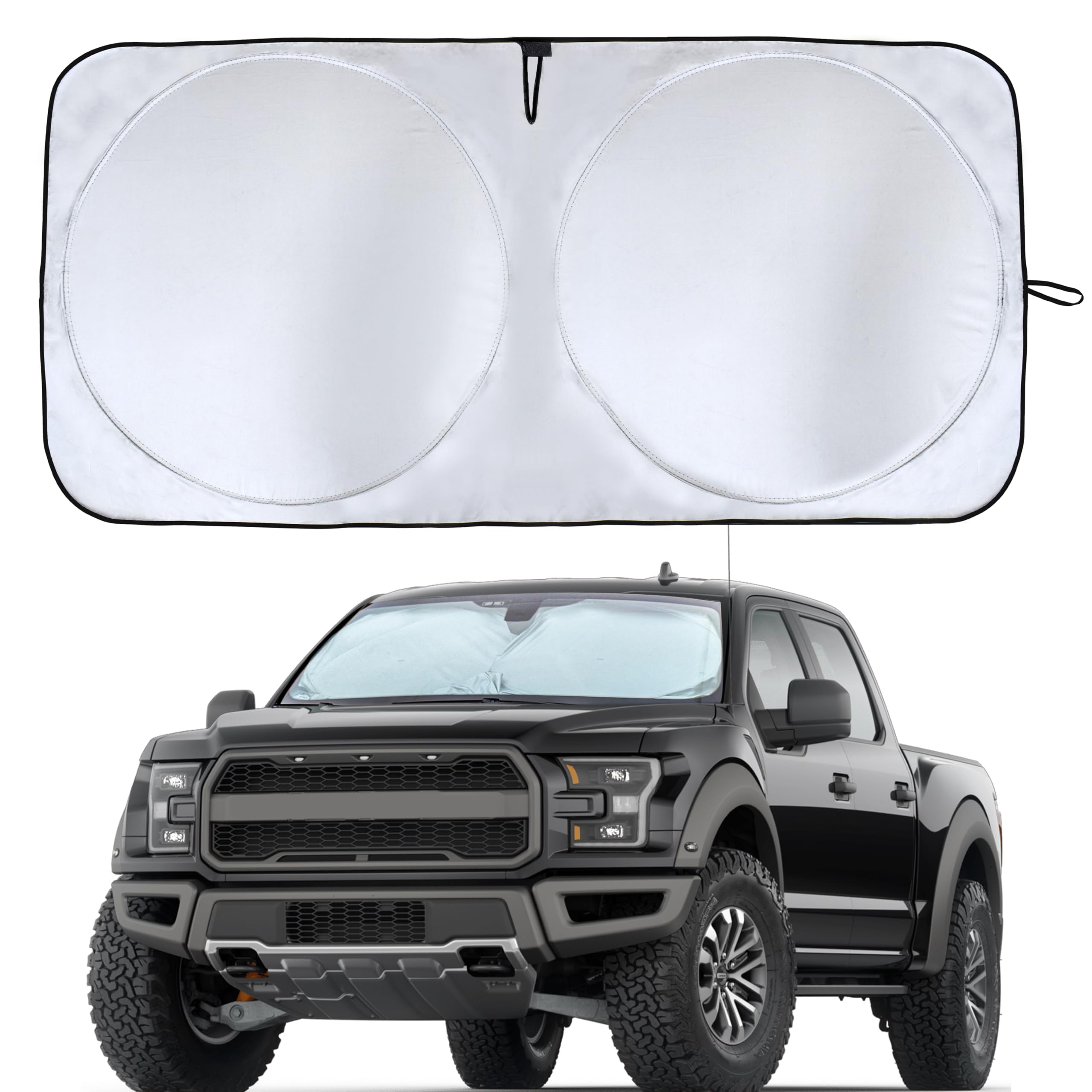 Econour Truck Windshield Sun Shade & Sun Block | Sun Shade For Windshield | Automotive Interior Accessories & Truck Window Shade