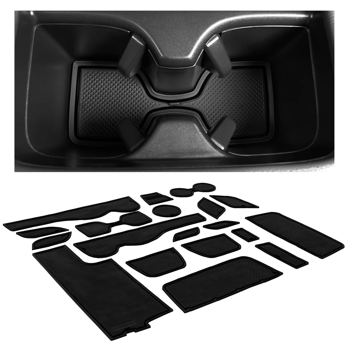 Cupholderhero Fits Honda Crv 2012-2014 Accessories - Premium Custom Non-Slip Anti-Dust Cup Holder Inserts, Center Console Liners