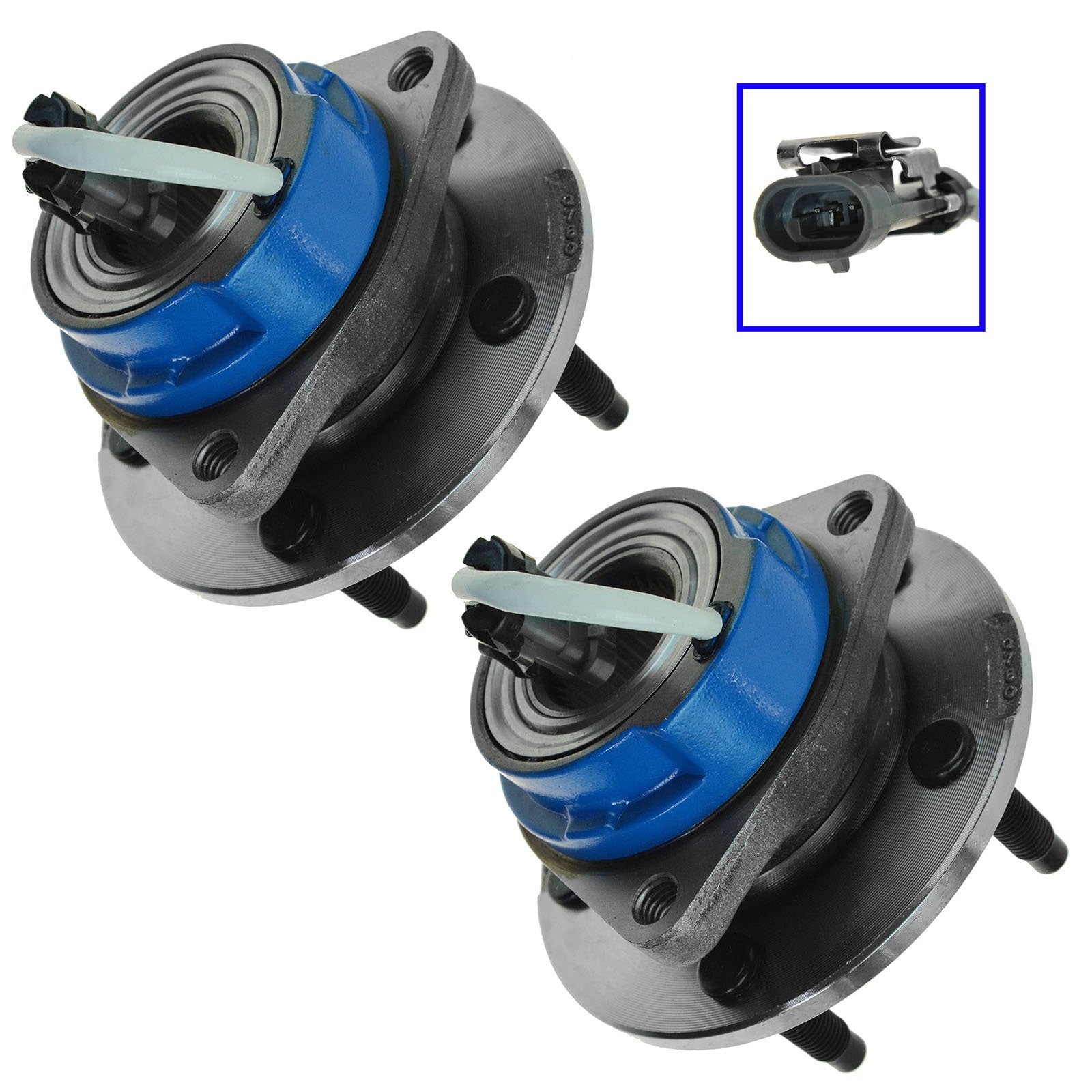 Trq Front Rear Wheel Hub & Bearing Assembly Pair Set For Chevy Pontiac W/Abs