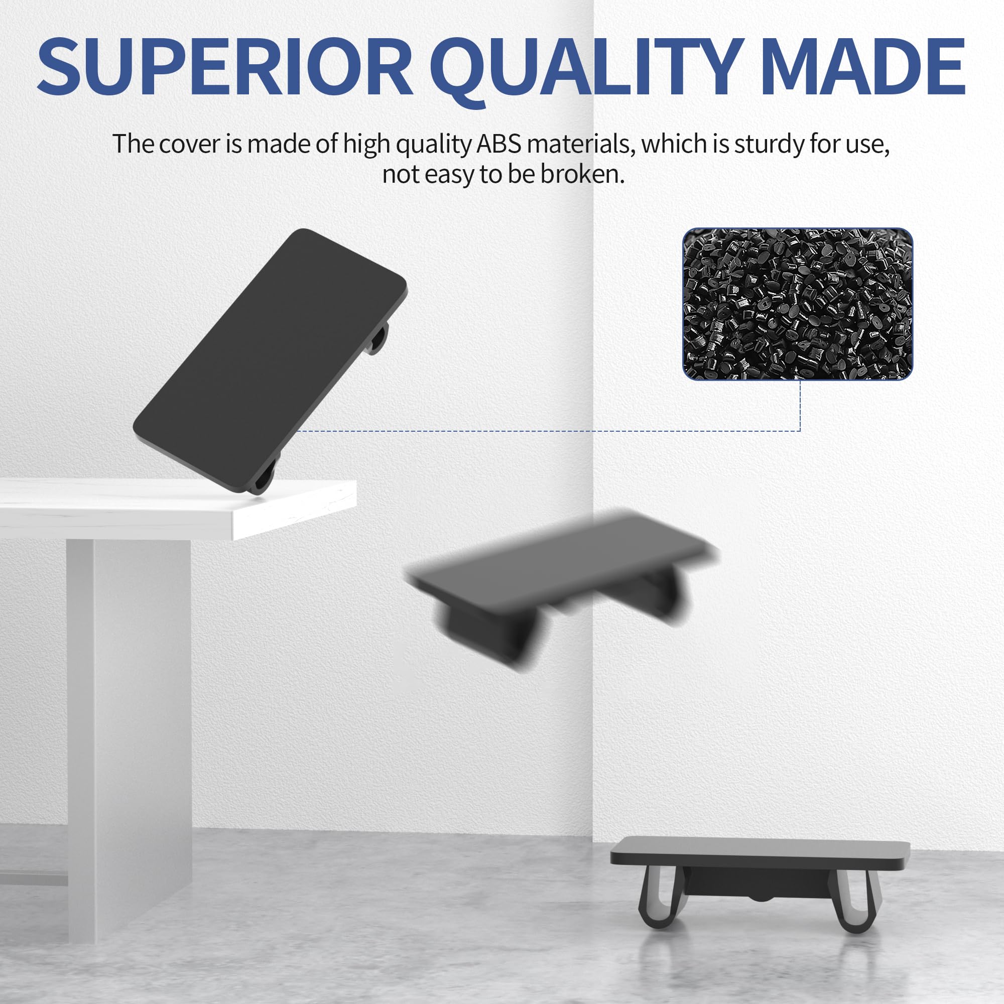 DaierTek Rocker Switch Cover Black Standard Marine Rocker Siwtch Panel Blank Filler for Car Truck Marine Boat -8Pcs