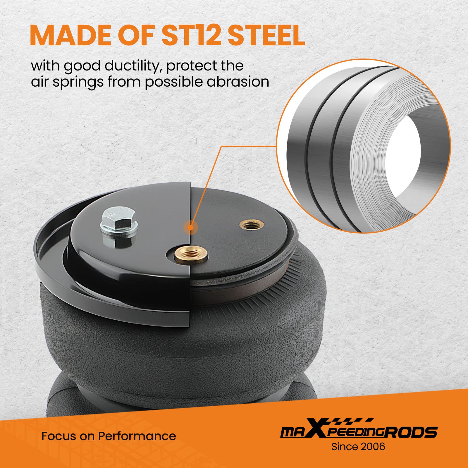 maXpeedingrods Air Suspension Bags Kit up to 5000 lbs for Dodge Ram 2500 2003-2013 4WD Dodge Ram 3500 2003-2018 4WD Air lines Va