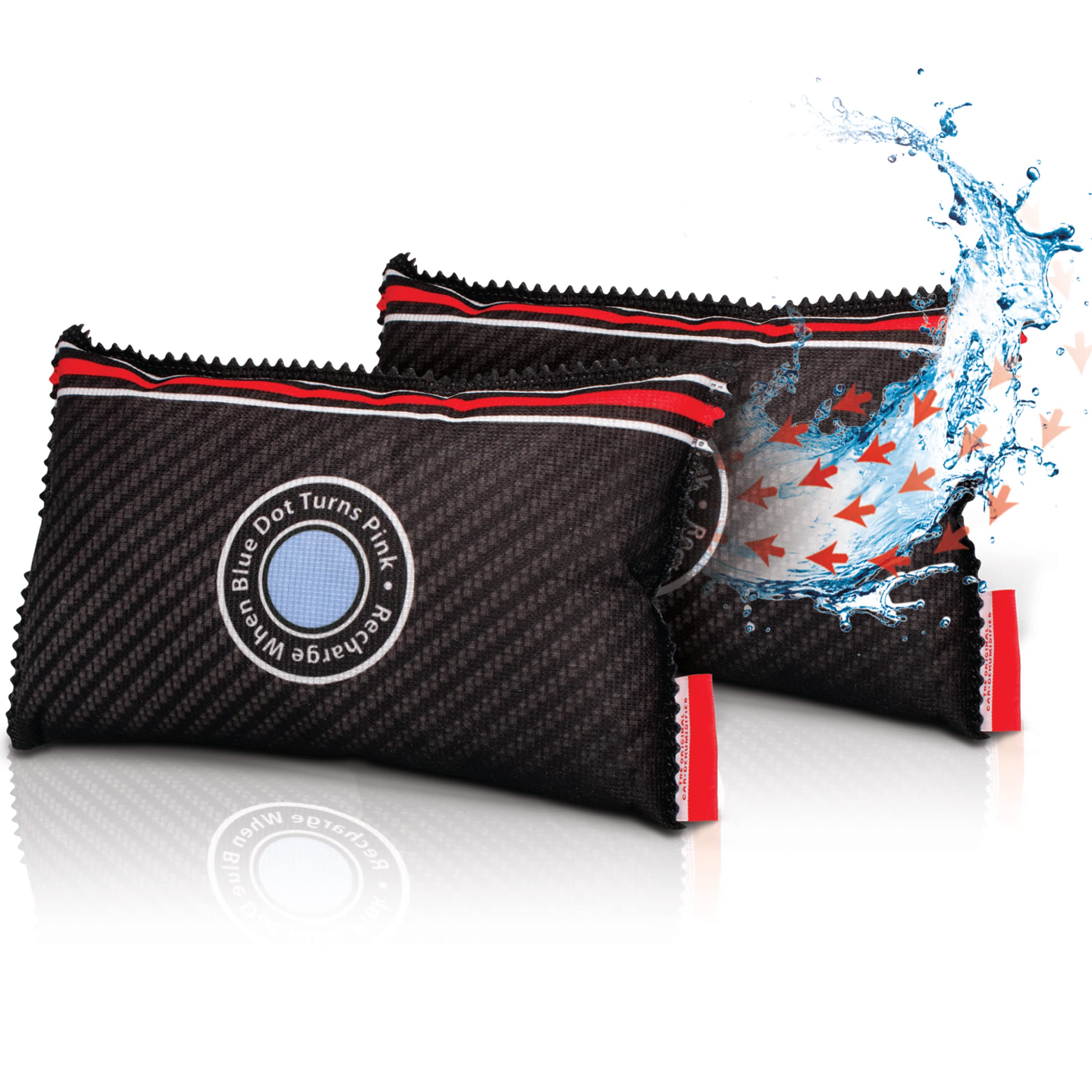 ZARPAX Car Dehumidifier Bag 2 pack | Absorbs Moisture, Damp, & Condensation on Windscreens & Car Interior | 100% Leakproof | Reusable Dehumidifier | Dashboard Dehumidifier & Car Condensation Remover