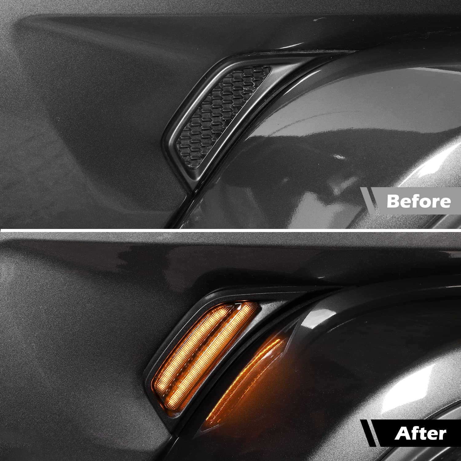 Rt-Tcz For Wrangler Jl Fender Vent Light, Turn Signal Led Side Marker Lights For Jeep Wrangler Jl Jlu Gladiator Jt 2018-2024 Ext