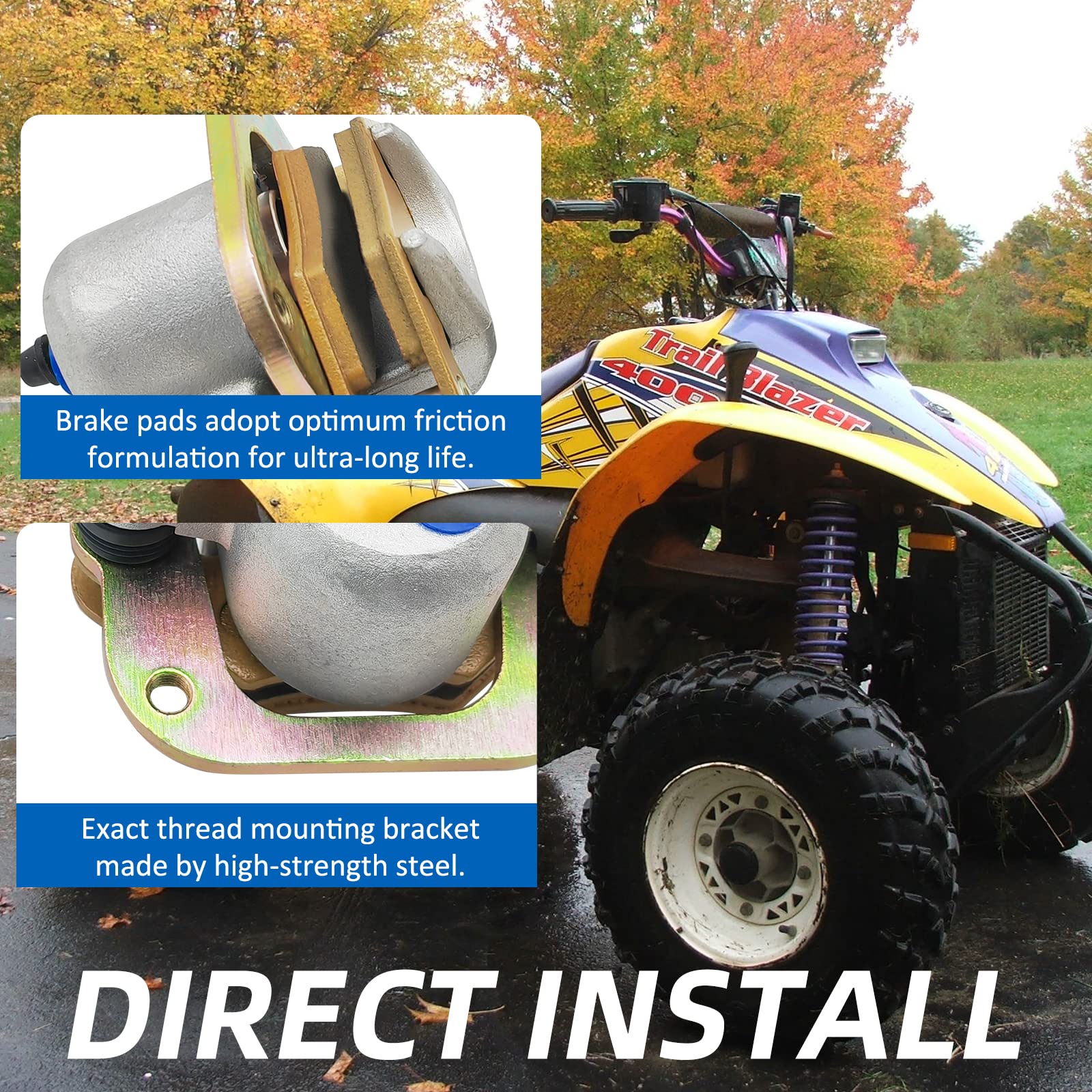 Front Left Right Brake Caliper Assembly For Polaris Sportsman 335 Big Boss 300 6X6 250 Magnum 425 2X4 Scrambler 400 500 Sport 40