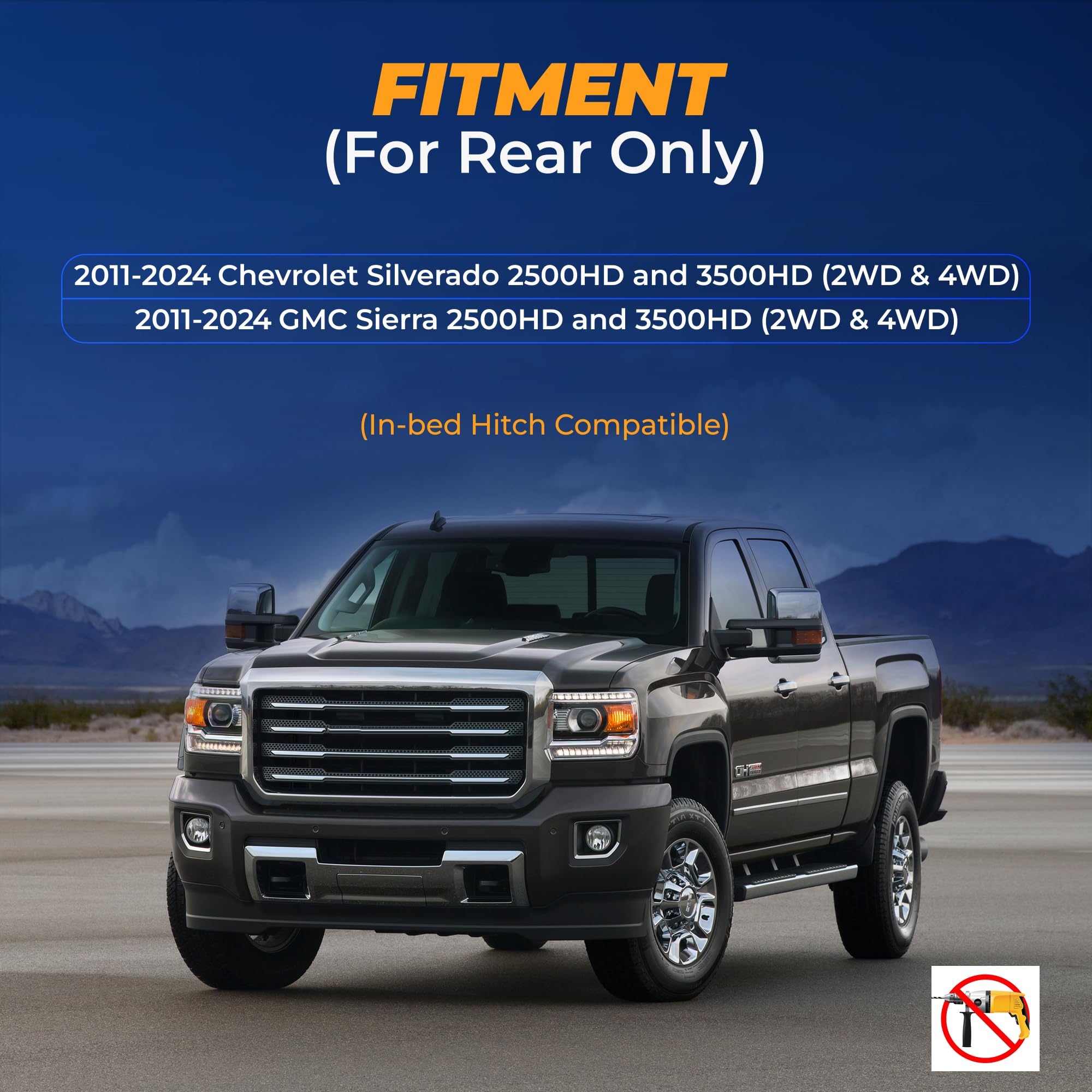 Torque Airbag Air Bag Suspension Kit For 2011-2024 Chevrolet Chevy Silverado 2500 3500 Hd And Gmc Sierra 2500 3500 Hd 2500Hd 3500Hd Rear Air Bag 5000 Lbs (Replaces Firestone Ride Rite 2613) (Tr2613)