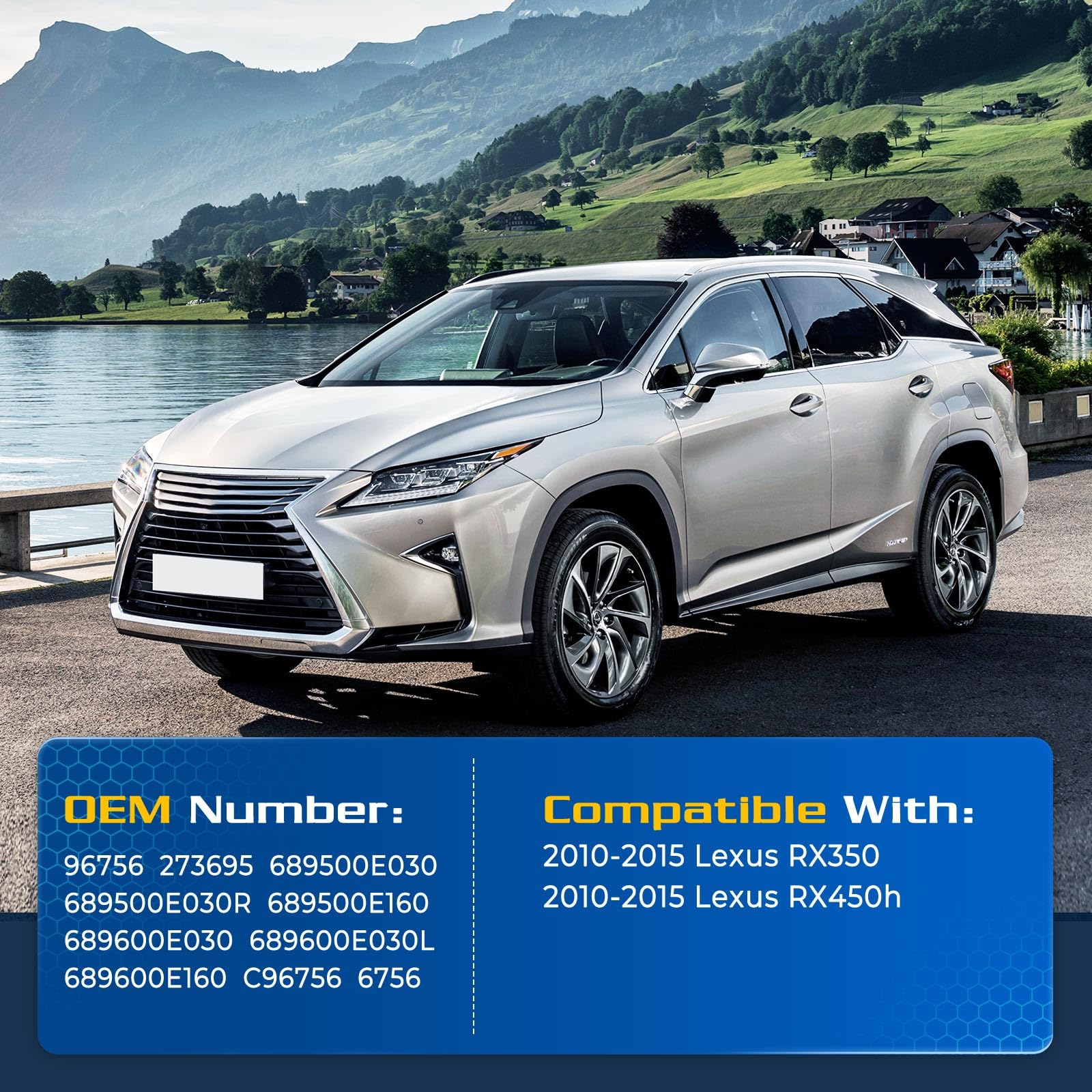 Arana Trunk Struts For 2010-2015 Lexus Rx350 Rx450H, Rear Hatch Replacement Lift Support Shocks Fits Lexus Rx350 Rx450H(With Pow