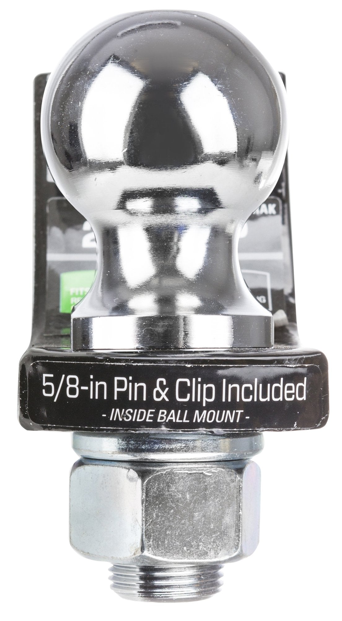 Trailer Hitch Ball Mount Starter Kit, Fits 2 Inch Square Receiver, 2 Inch Drop, 6,000 Lbs. Capacity, Includes 2 Inch Trailer Bal