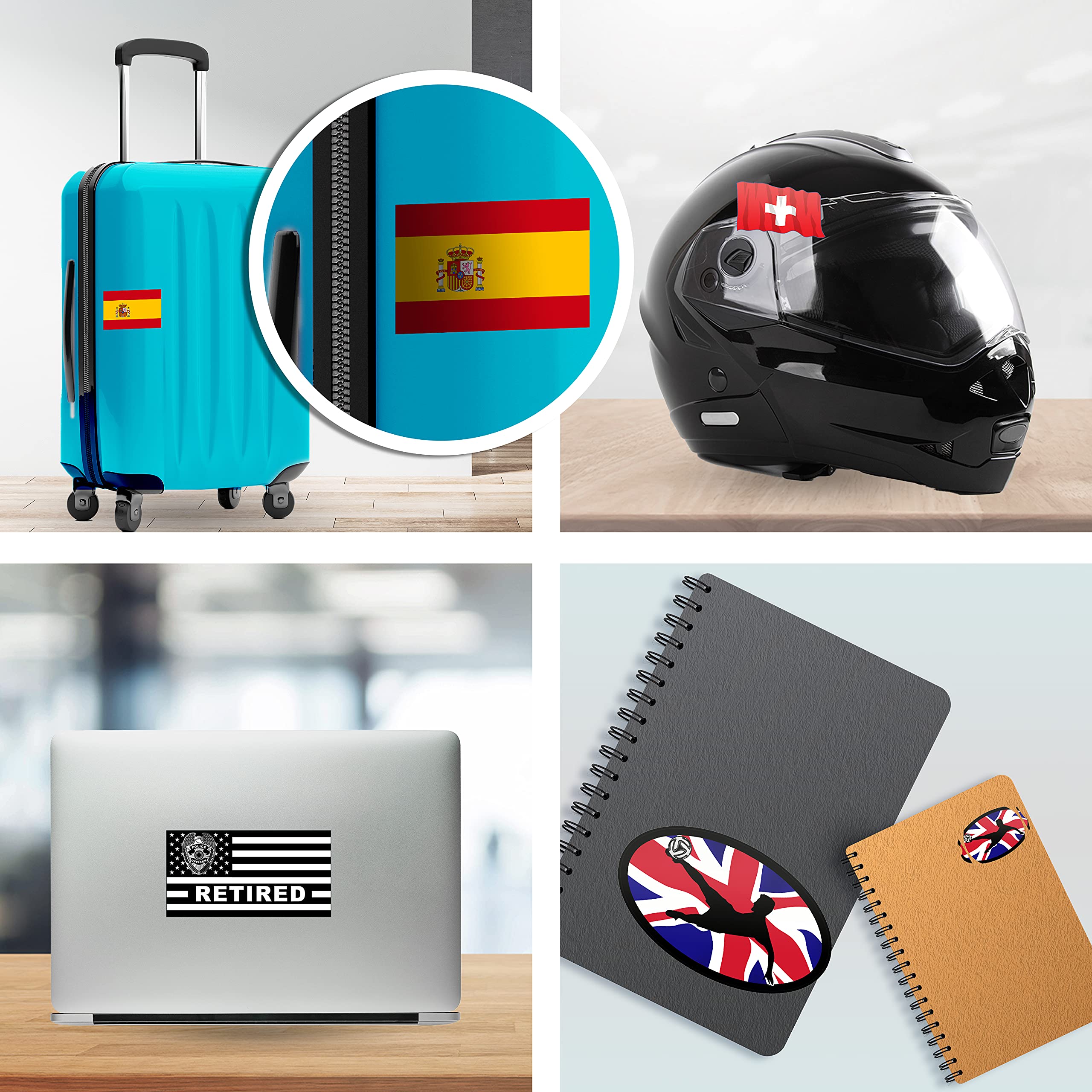 Large Union Jack Flag Sticker (Uk Britain British Uk London Big Vinyl Decal (7 X 11 Inch)