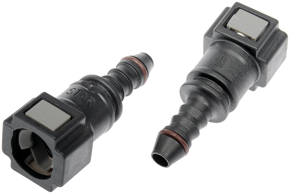 Dorman 800-188 Quick Connector 5/16 In. Steel To 6Mm Nylon 180 With O Ring, 2 Pack
