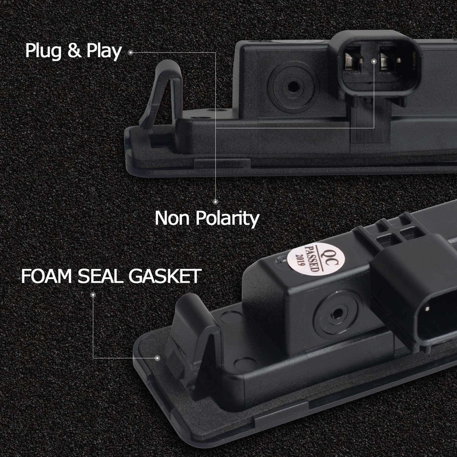 Ruxifey Led License Plate Light Lamps Compatible With 2009 To 2019 Ford Flex, 2008 To 2011 Focus, 2006 To 2012 Fusion, 6000K White - Pack Of 2