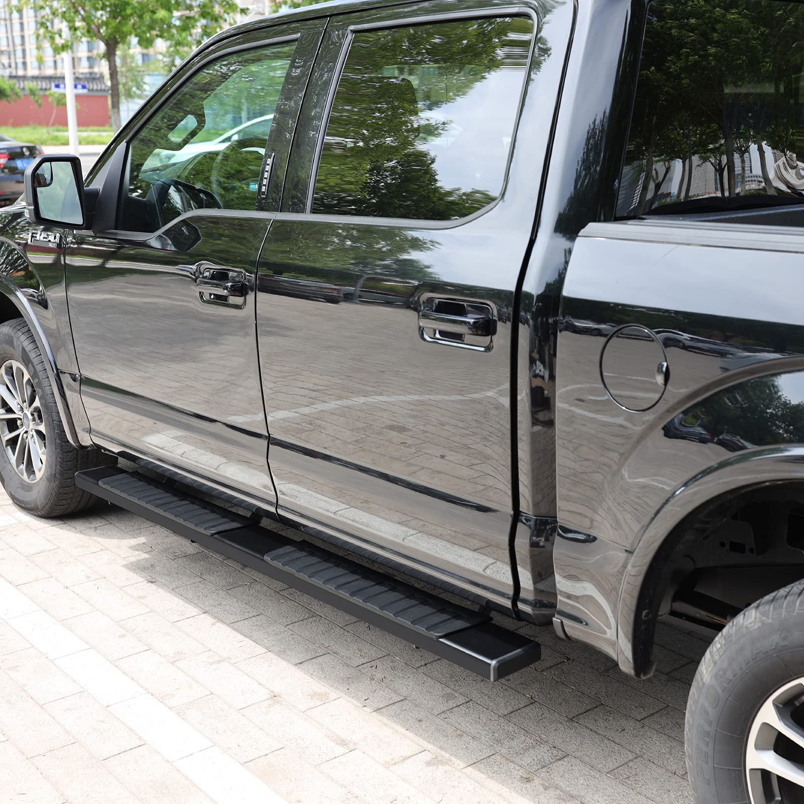 Comnova 6 Inches Running Boards Compatible With 2007-2021 Toyota Tundra Crew Max, Running Boards & Steps For Tundra (Did Not Fit 2022-2024 Tundra)