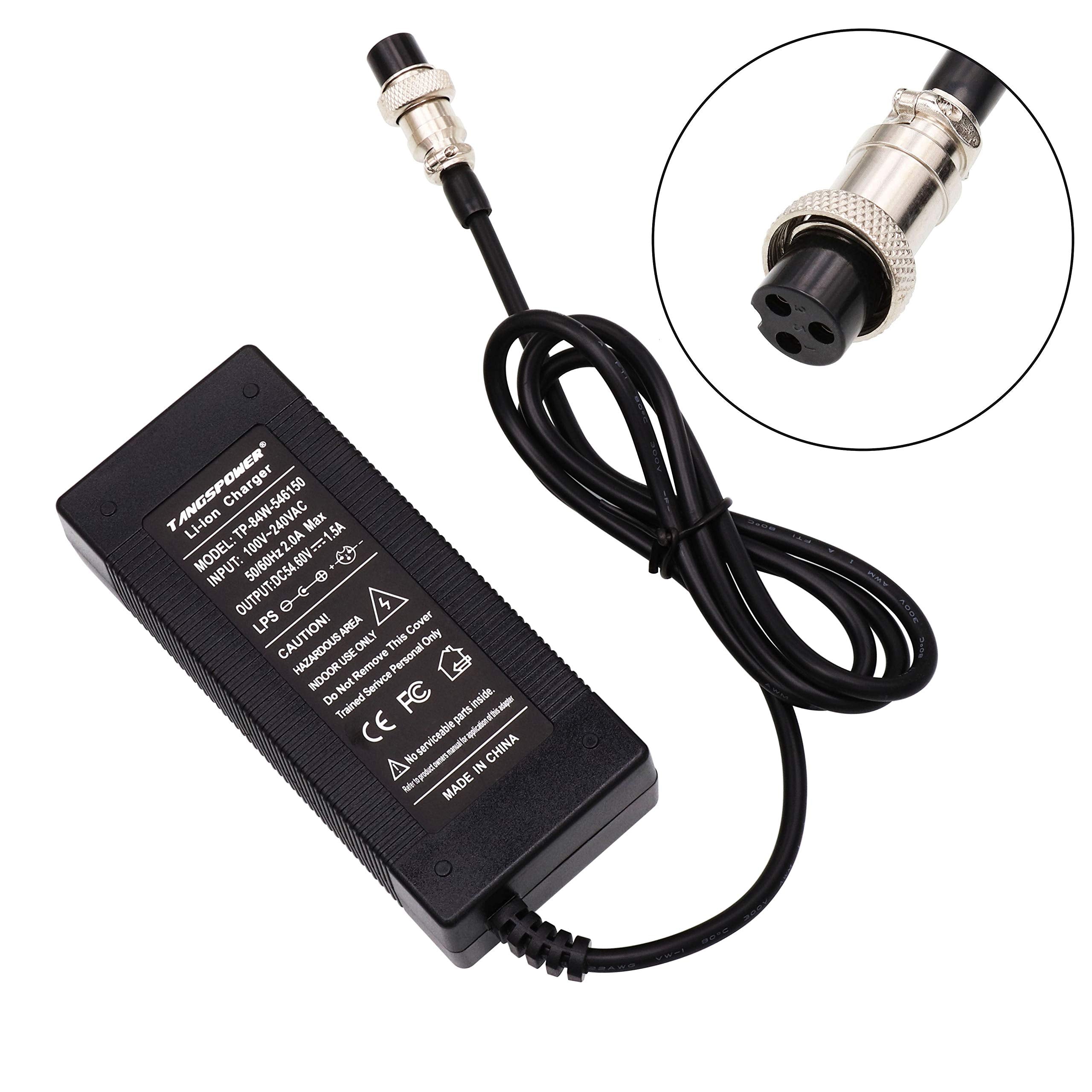 54.6V Adapter Charger 13S 48V Bike Charger For 48V Skywalker 8S Evercross H5 Kugoo M4/X1/M4 Pro 48V Battery Pack Charger