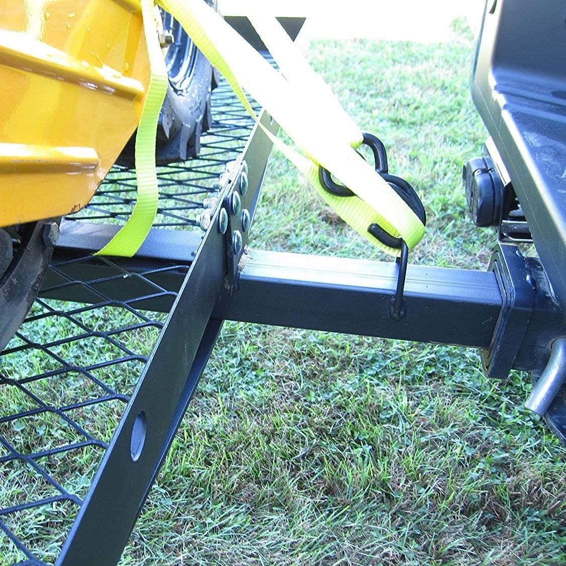 Tow Tuff Steel Cargo Carrier w/ 4-Bike Rack, Fits 2&quot; Receiver, 500 lb Capacity, 27&quot; x 62&quot;