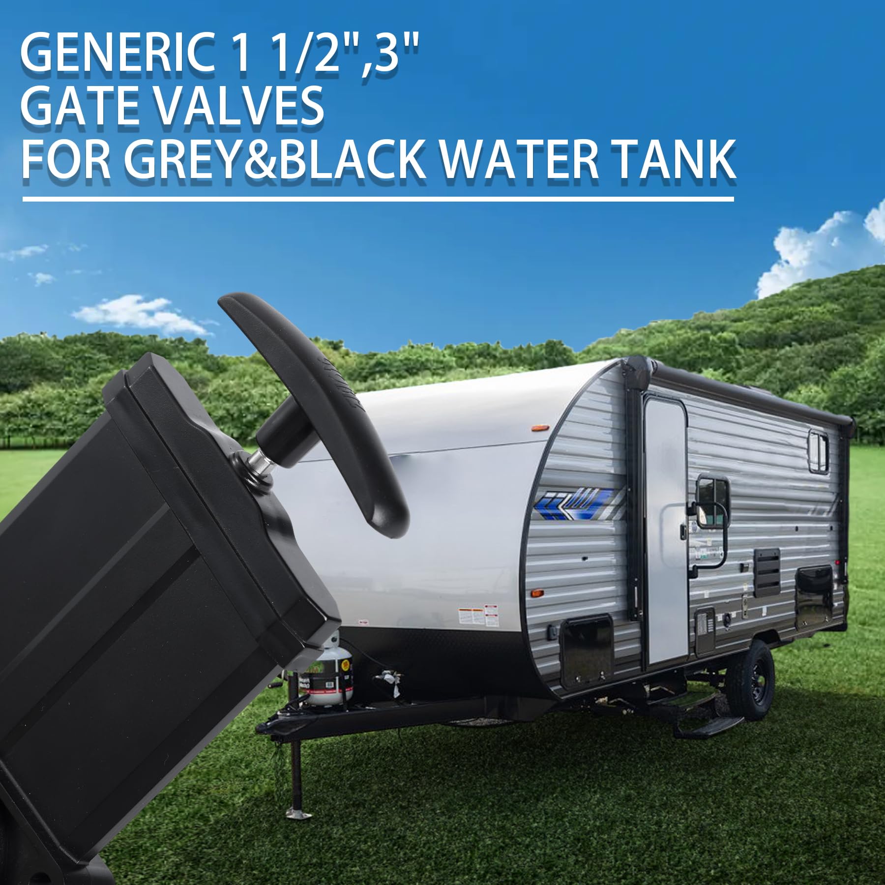 GLOBIZ RV Sewer Valve Handles Replacement Fit for 1 1/2''