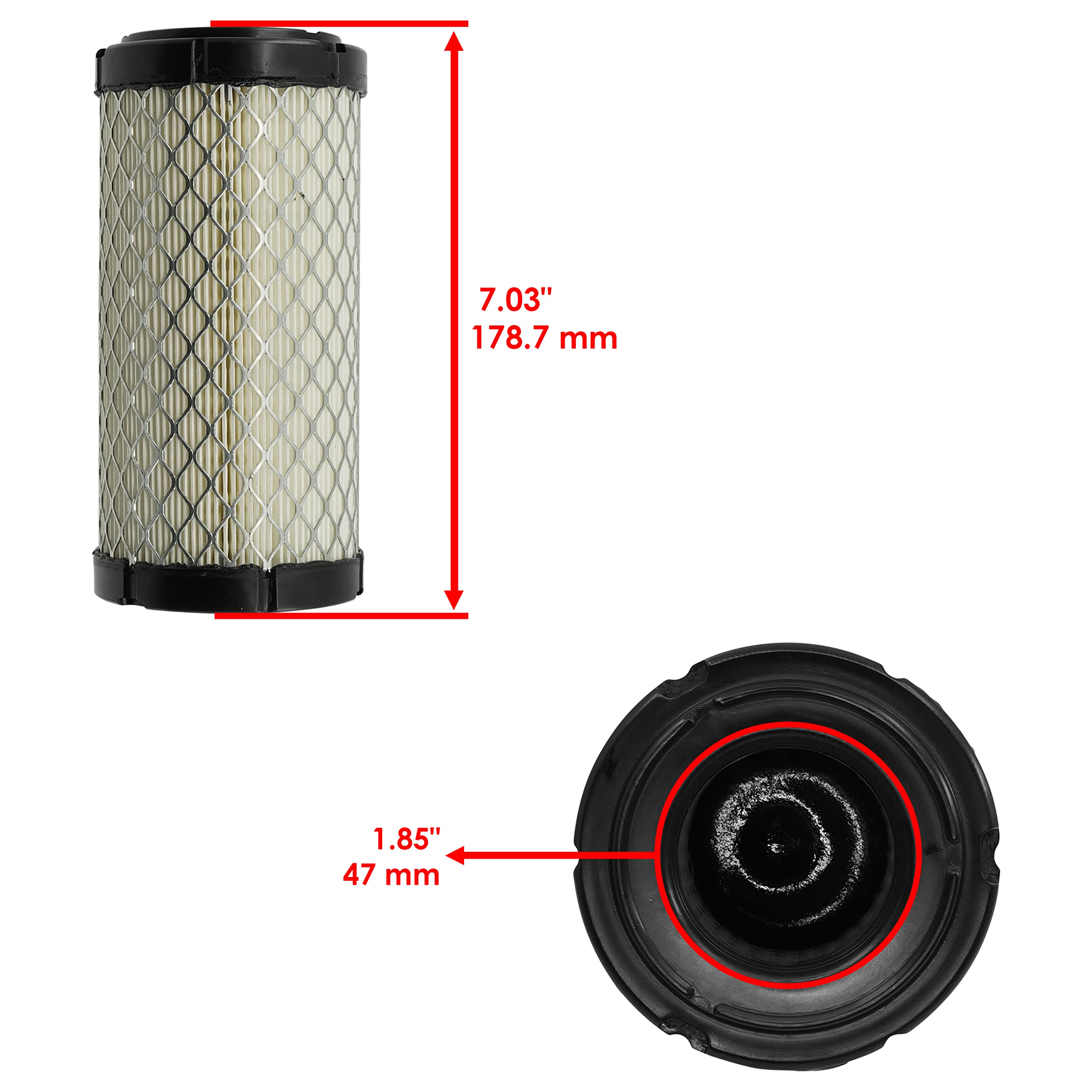 Caltric Air Filter Compatible With Kawasaki Mule 3010 Kaf620 4X4 / Trans 4X4 2001-2008