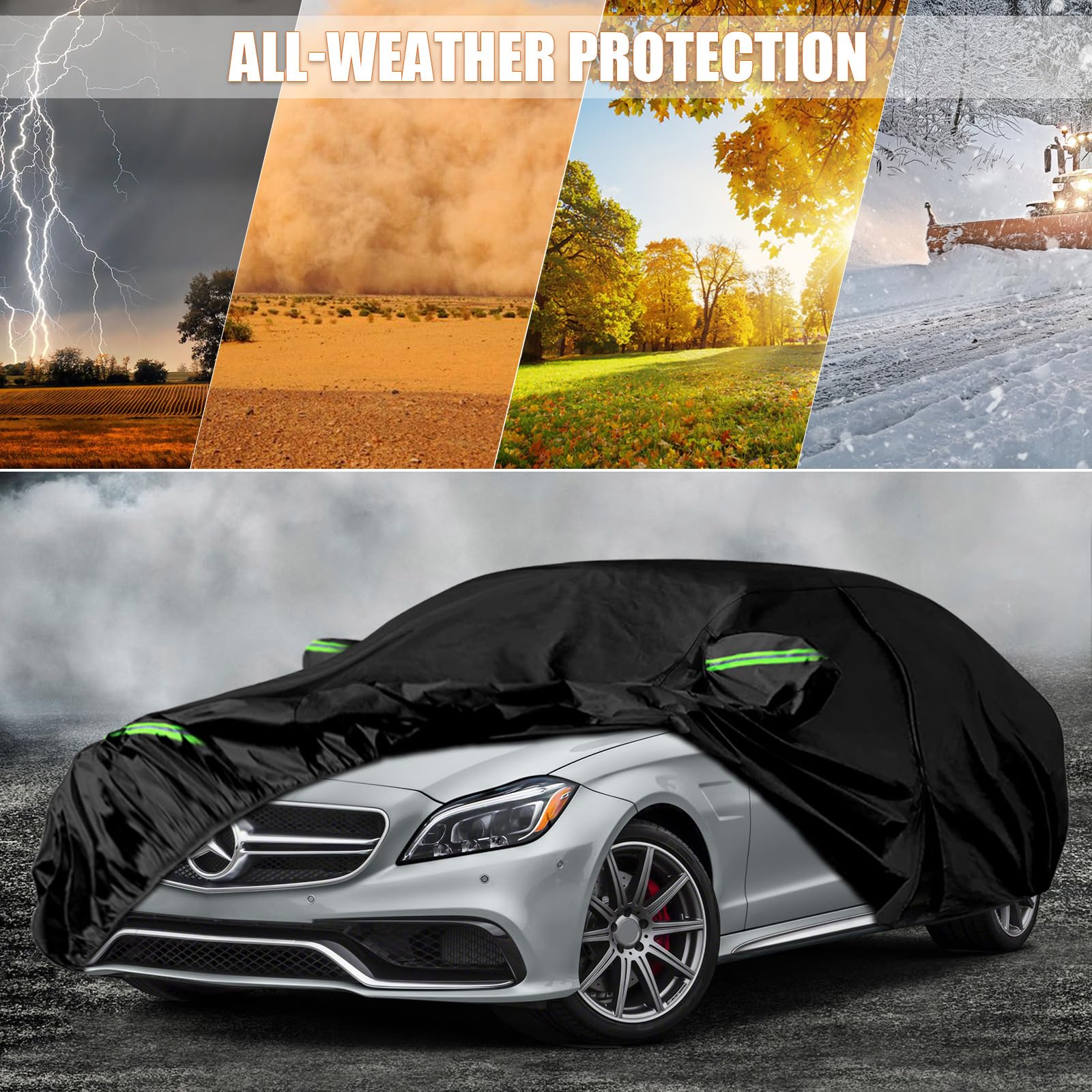 Waterproof Car Covers Replace For 2004-2025 Mercedes Benz Cls 250 350 400 500 550, 6 Layers All Weather Car Cover With Zipper Do