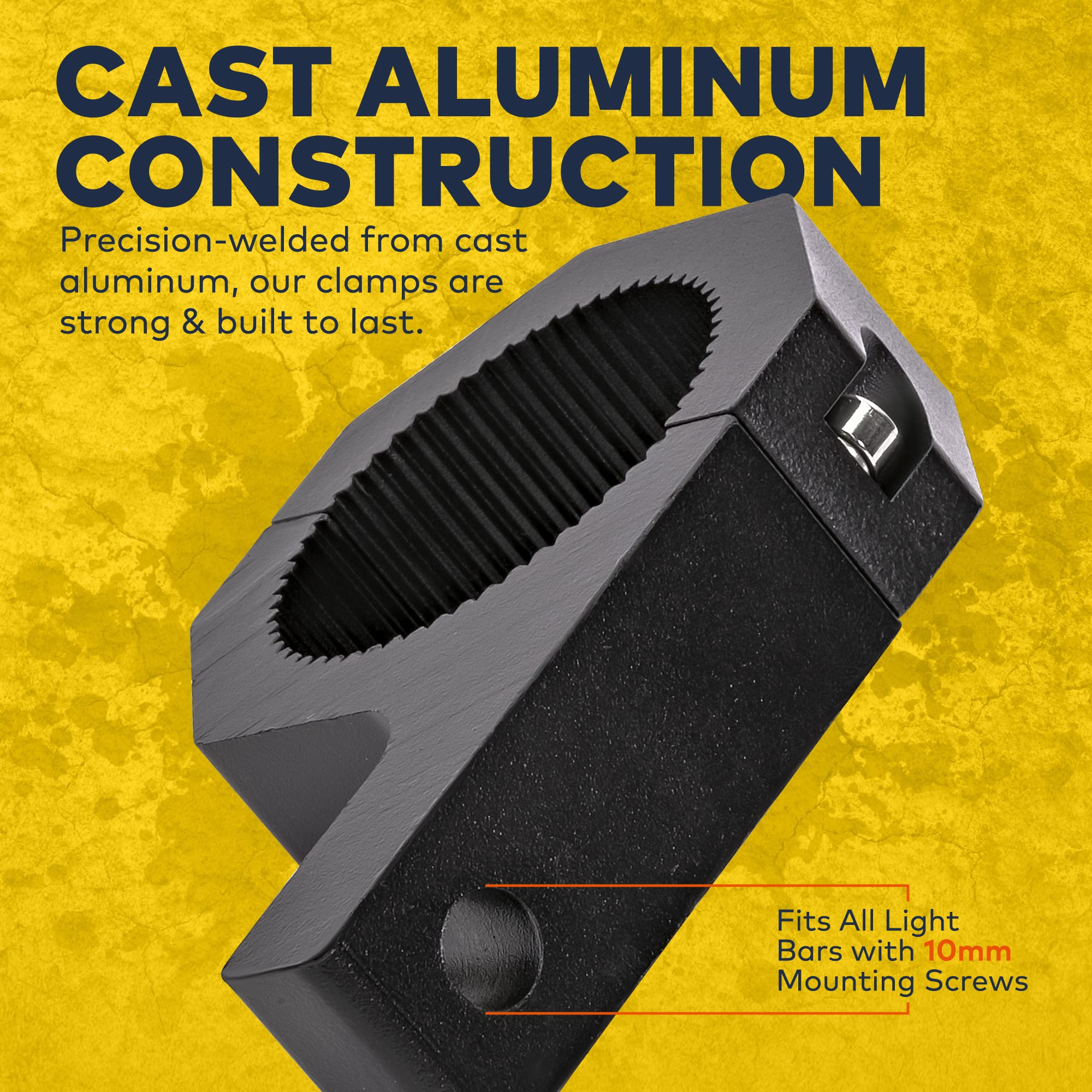 Off-Road Atv Utv Light Bar Mount Mounting Bracket Bar Clamp Kit [1''/1.5''/1.75''/2'' Inch] [Horizontal Bar] [Aluminium] [1 Unit