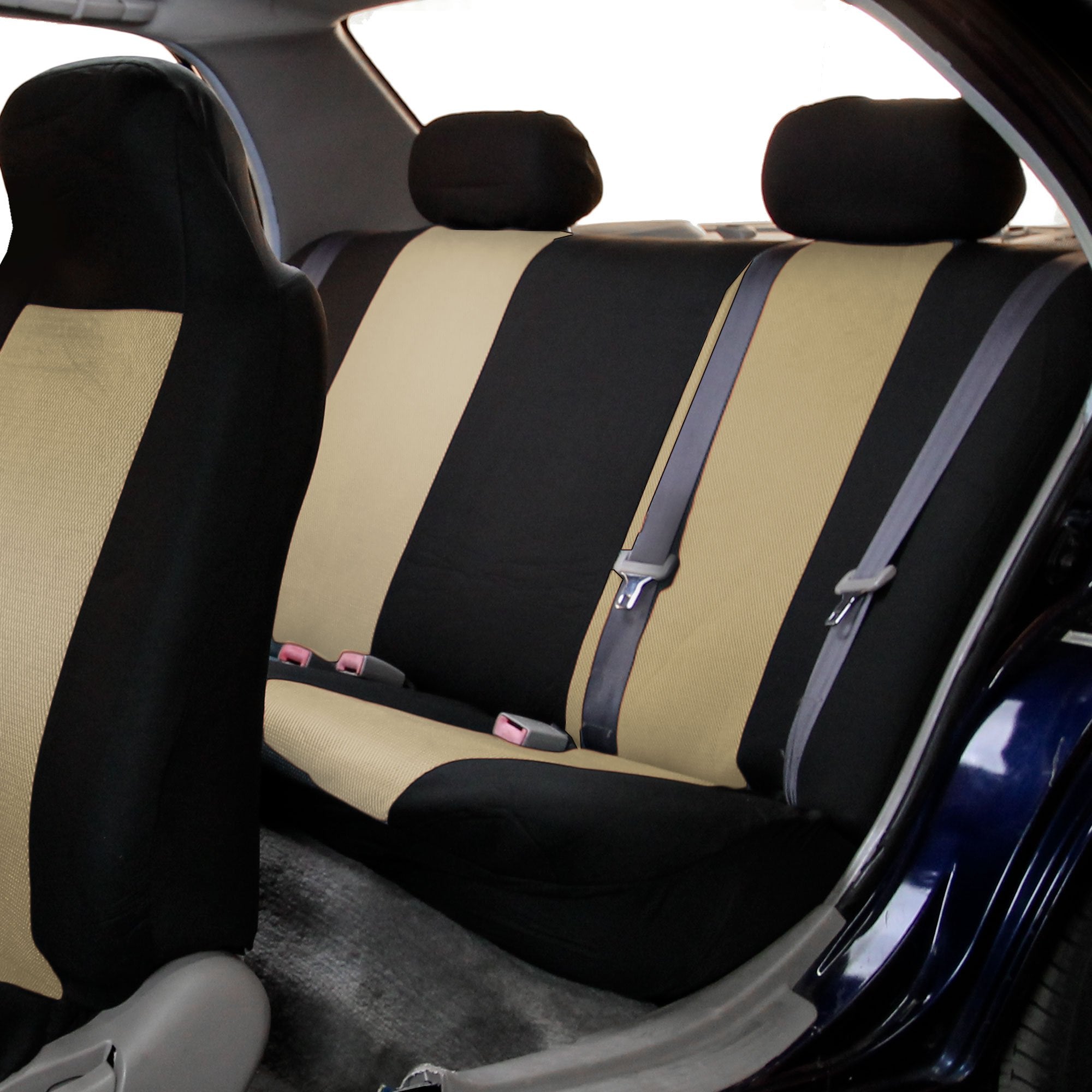 Fh Group Rear Set Car Seat Covers 3D Air Mesh -Universal Fit Automotive Seat Covers, Rear Seat Covers, Washable Car Seat Cover F