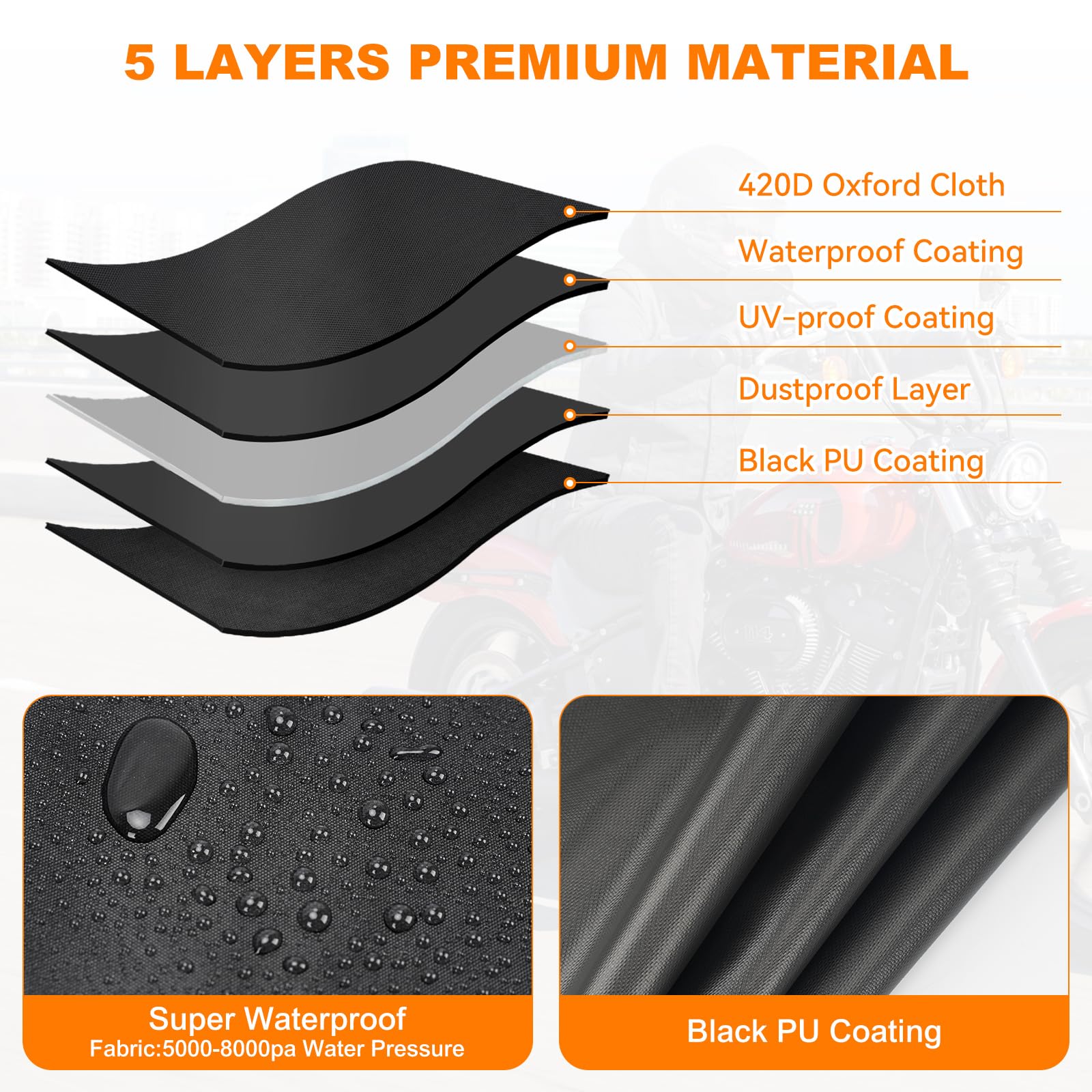 420D Motorcycle Cover For Nightster,Nightster Special,Nightster Classic,Sportster S,Sportster 883,Outdoor Bike Cover Windproof H