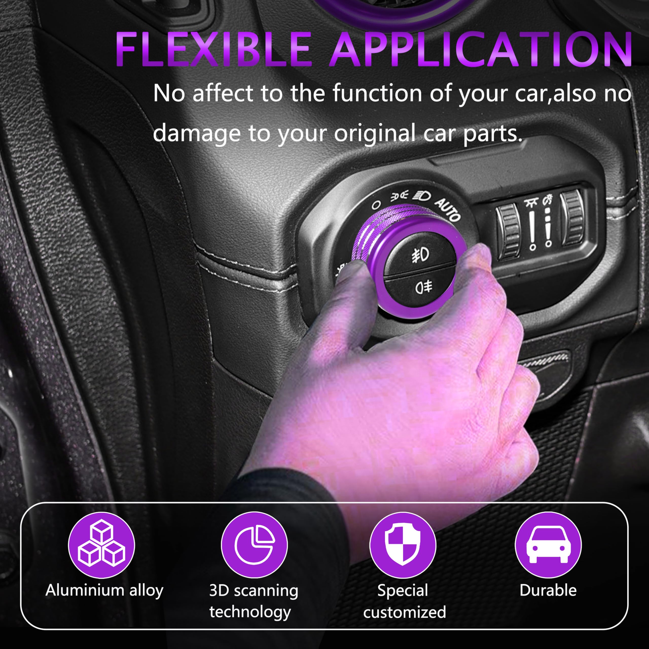 SENSHINE AC Knob Cover Vent Outlet Trim Ring for Jeep Wrangler JL JLU Accessories 2018-2023 Gladiator JT 2020-2023 Window Switch