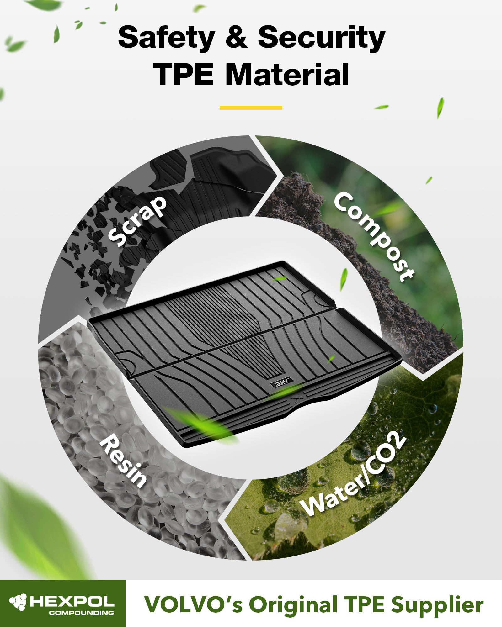 3W Cargo Liner For Mercedes Benz Gle 2020-2024 2025 Trunk Mat Heavy Duty All Weathe Custom Fit Trunk Liner For Mercedes Benz Gle