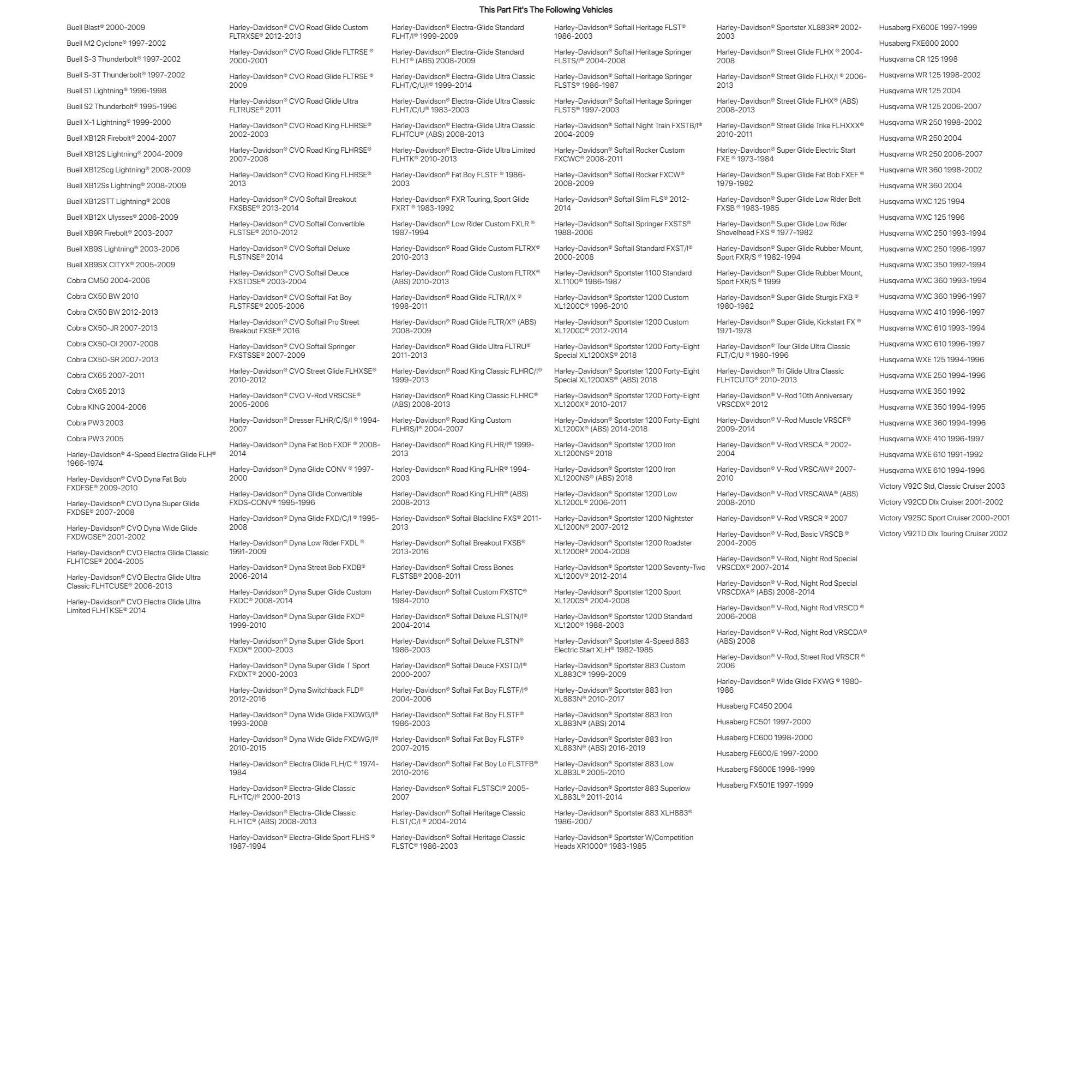 Tusk Steering Stem Bearing Kit for Harley-Davidson® V-Rod VRSCA ® 2002-2004