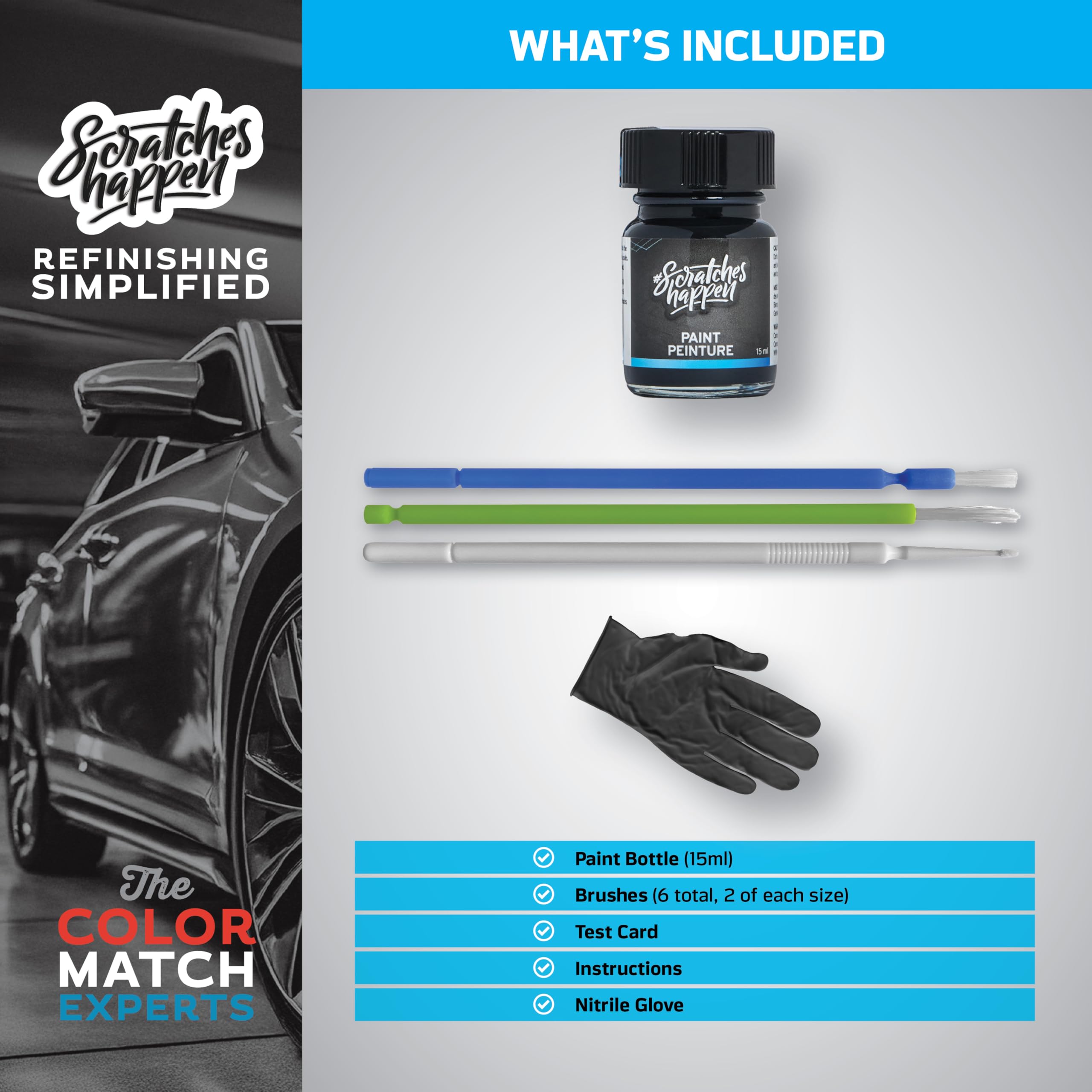 Scratcheshappen Exact-Match Touch Up Paint Kit - Nardo Gray (Ly7C/T3) For Audi - Paint Only