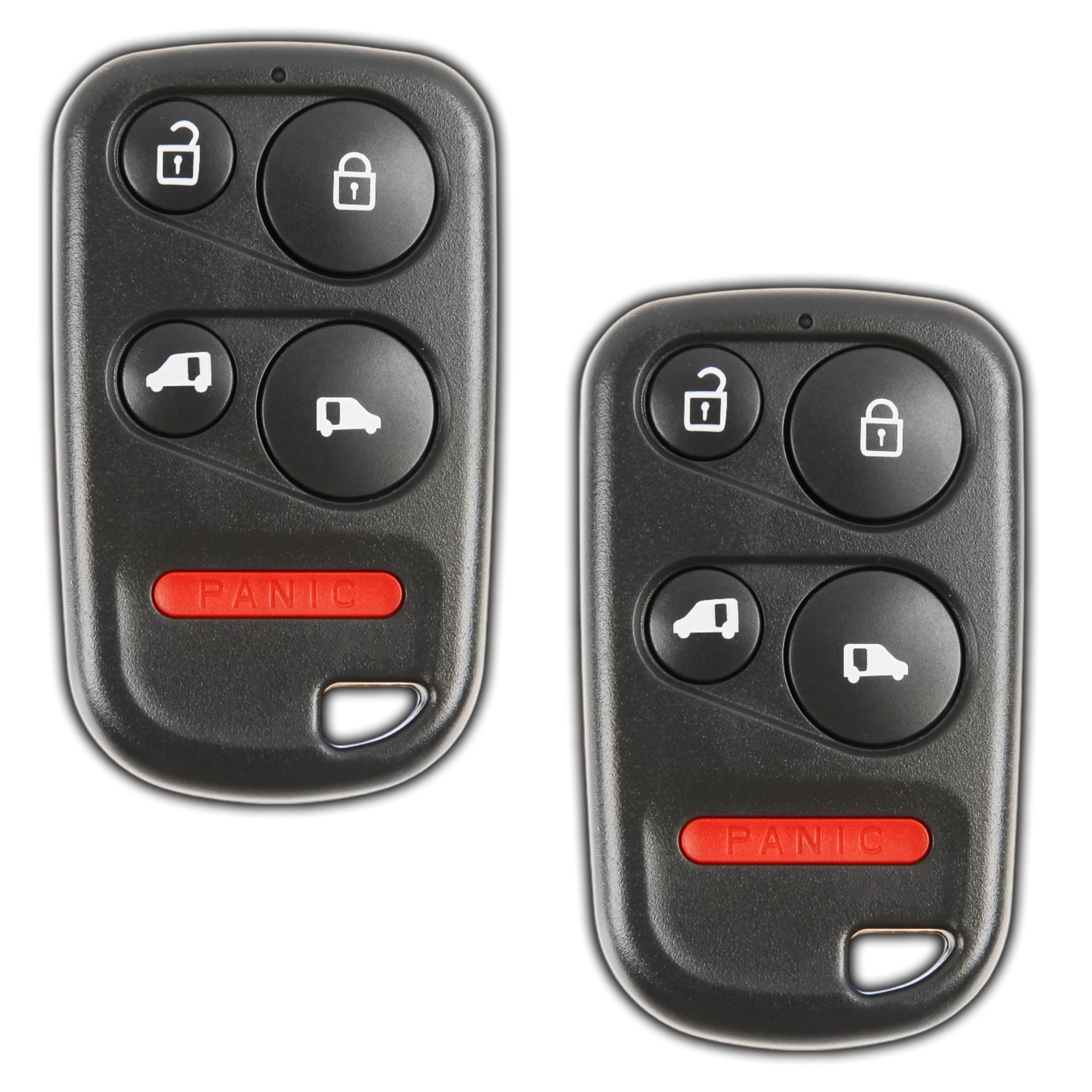 2X KeylessOption Key Fob Replacement for 2001 2002 2003 2004 Honda Odyssey Remote, 5-Button OUCG8D-440H-A, Self Programming