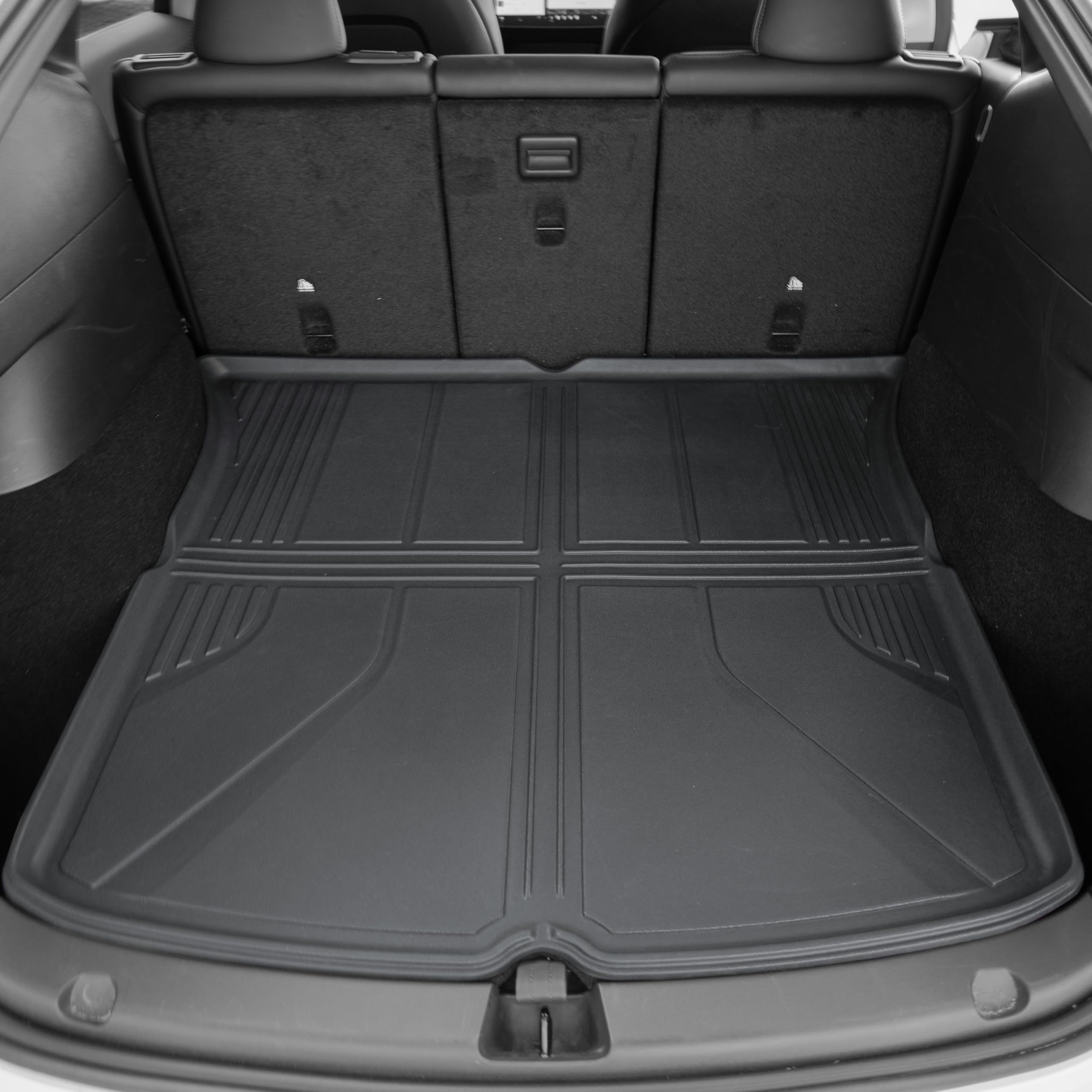 Super Liner 2021-2025 Tesla Model Y Floor Mats 6-Piece Set | Eco-Friendly Tpe All-Weather Protection | Waterproof Anti-Slip Fron