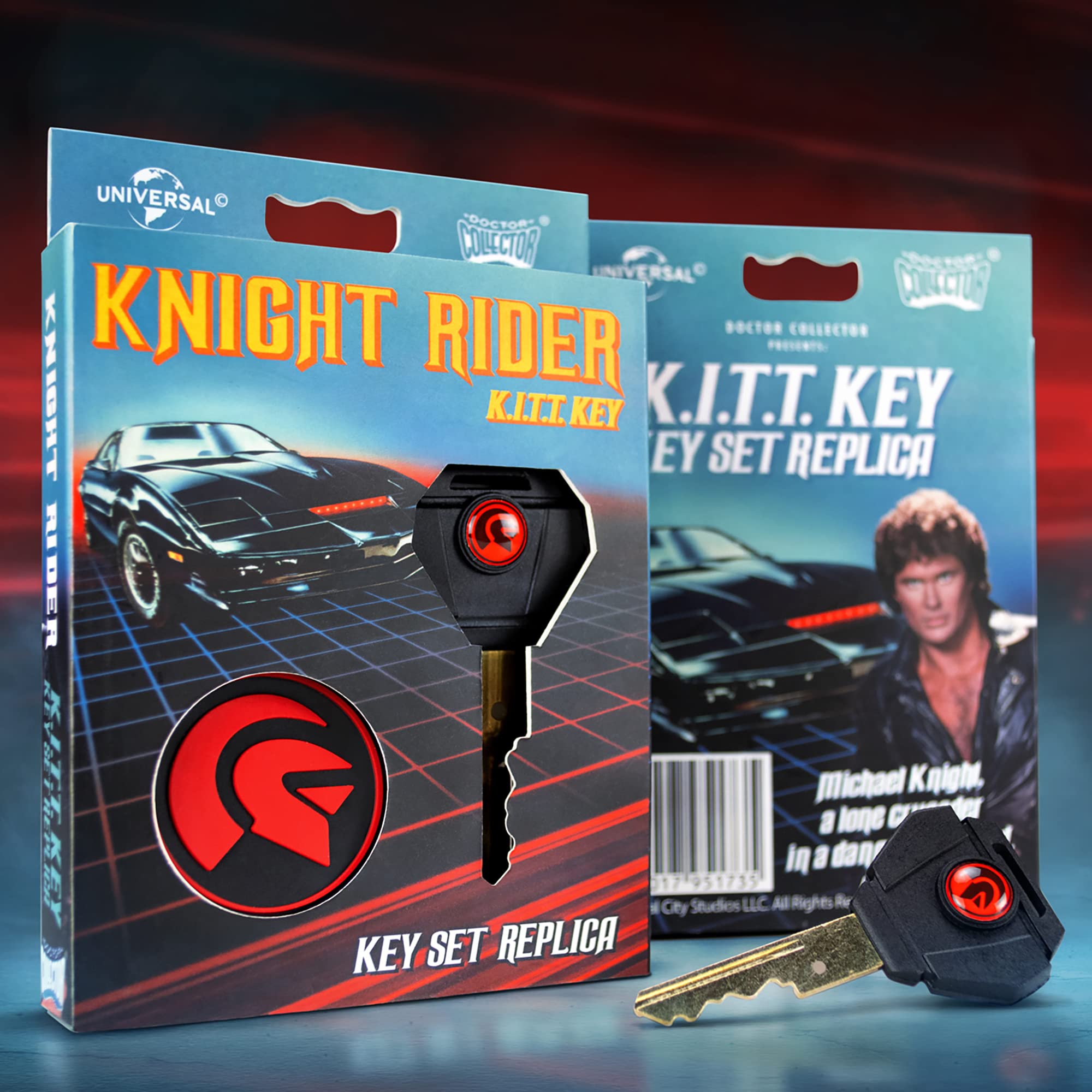 Doctor Collector Knight Rider K.I.T.T Keychain, Officially Licensed Collectible, Multicolor