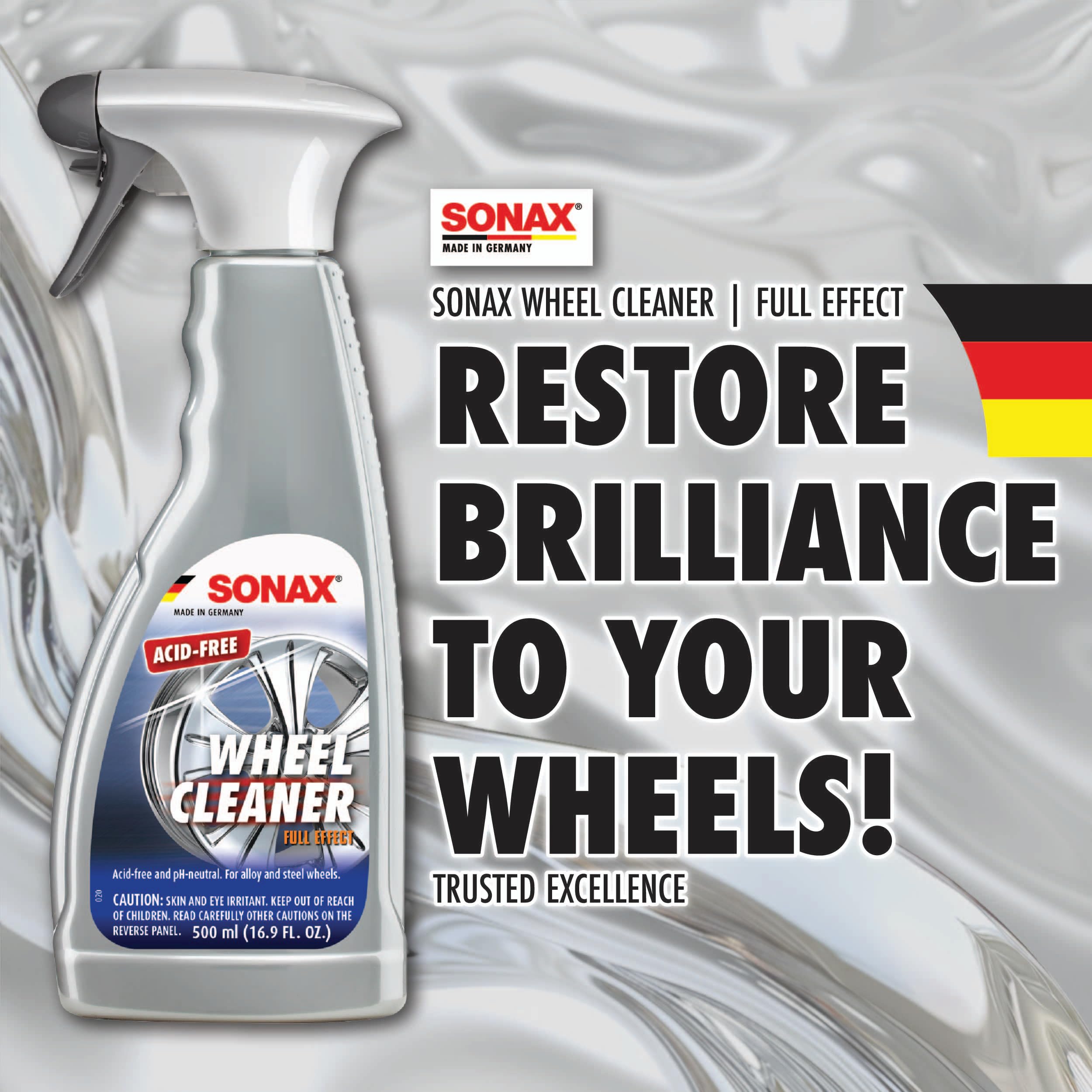 Sonax (230200-755) Wheel Cleaner Full Effect - 16.9 fl. oz.,Silver