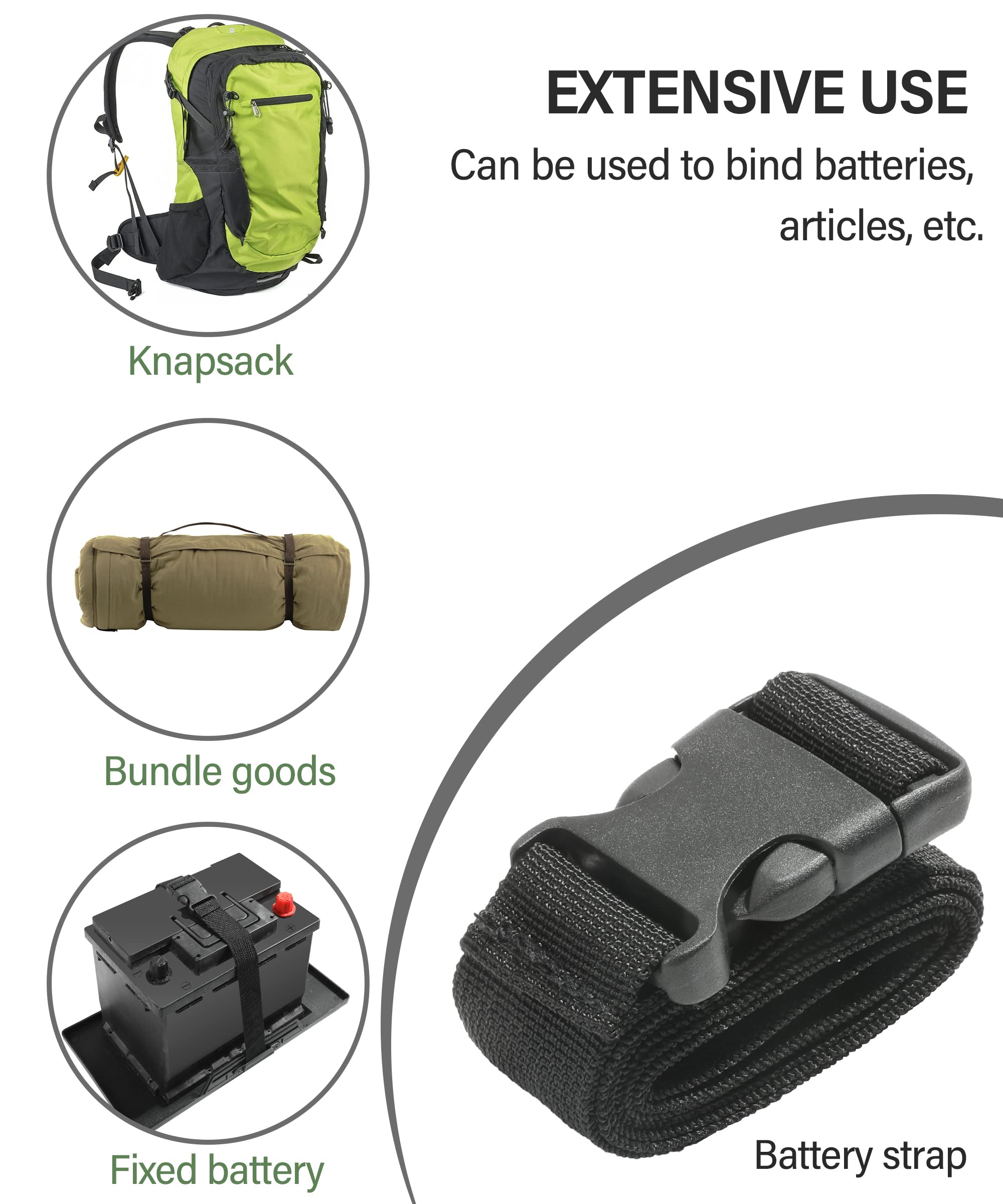 AOCISKA 39 Inch Battery Strap with Buckle,Battery Tie Down Strap,Battery Box Strap,Quick-Release Polypropylene Webbing Strap,Saf