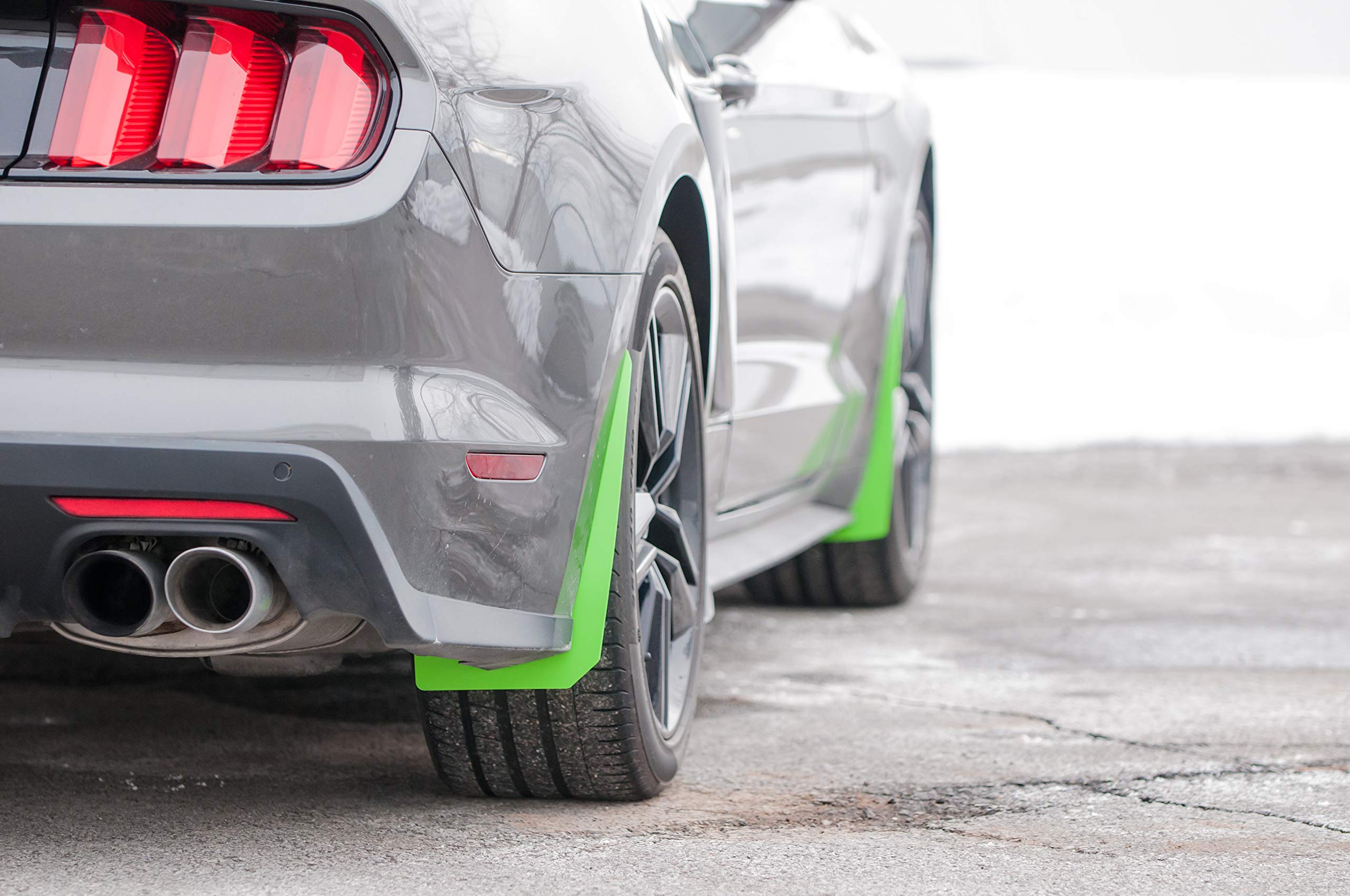RokBlokz Splash Guards for 2015-2019 Compatible with Ford Mustang - Rock Guards Fit V6 - Ecoboost - and GT Models (Not GT350/500