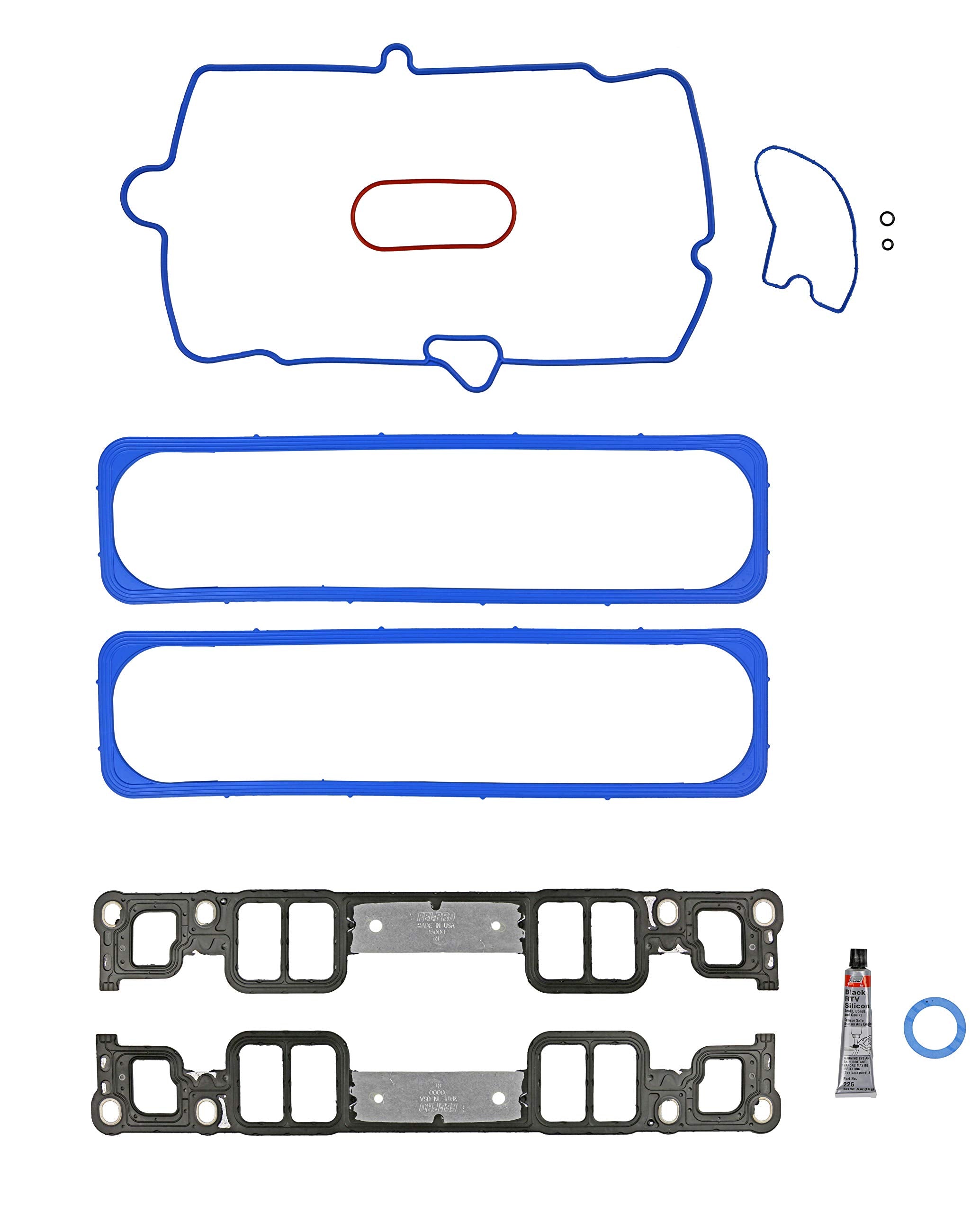 Fel-Pro MS 98000 T Engine Intake Manifold Gasket Set for Chevrolet K1500 - Multicolor, Rubber Material