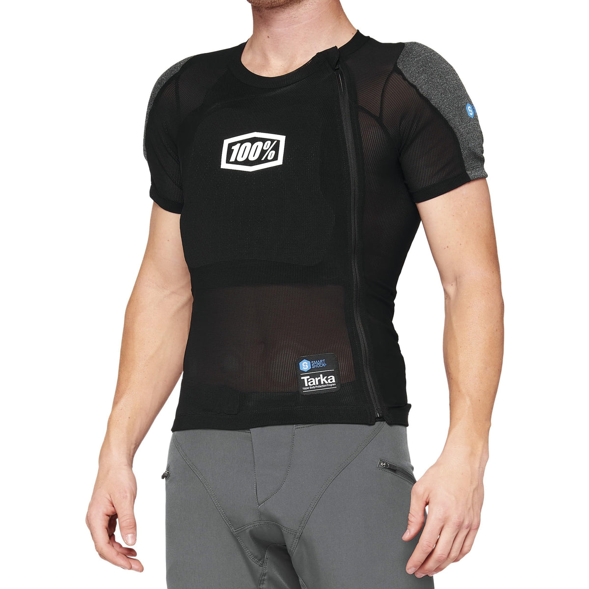 100% TARKA Short Sleeve - Sportswear Bike Undershirt with Smartshock Back - Bike Riding Undershirt - Armor Shirt for Motorcycle,