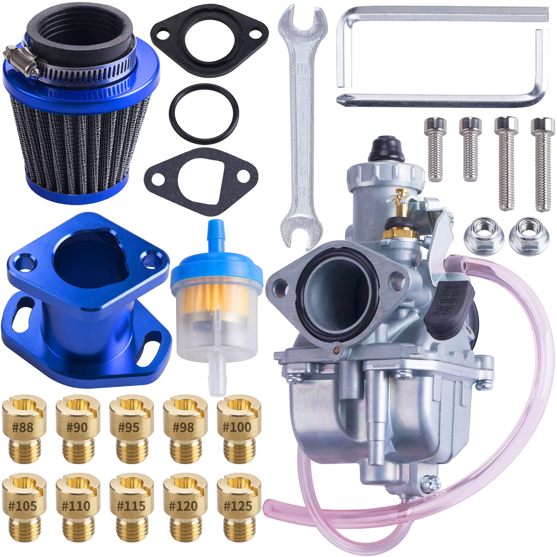 Oraevy Vm22 26Mm Carburetor Carb Kit Fit For Performance Intake Pipe Mainfold Air Filter Fit For Predator 212Cc Gx160 Honda Gx20