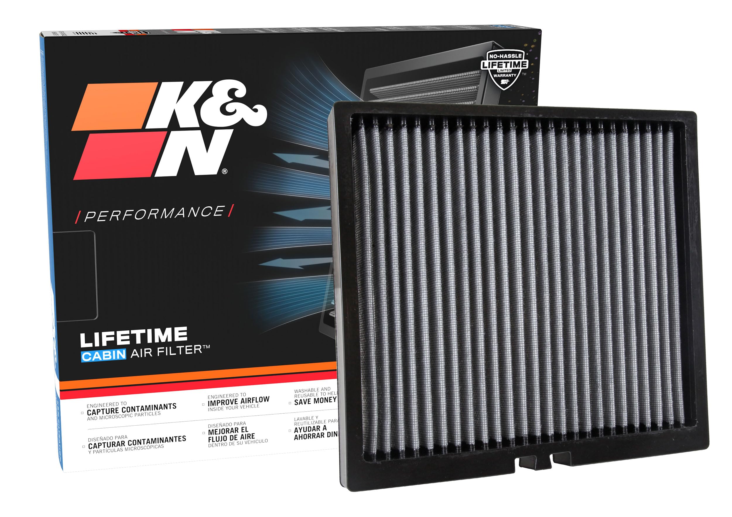 K&N LIFETIME Cabin Air Filter: Premium, Washable, Clean Air for your Cabin: Compatible with 2013-2024 AUDI: A3, Q2, S3, TT, VF20