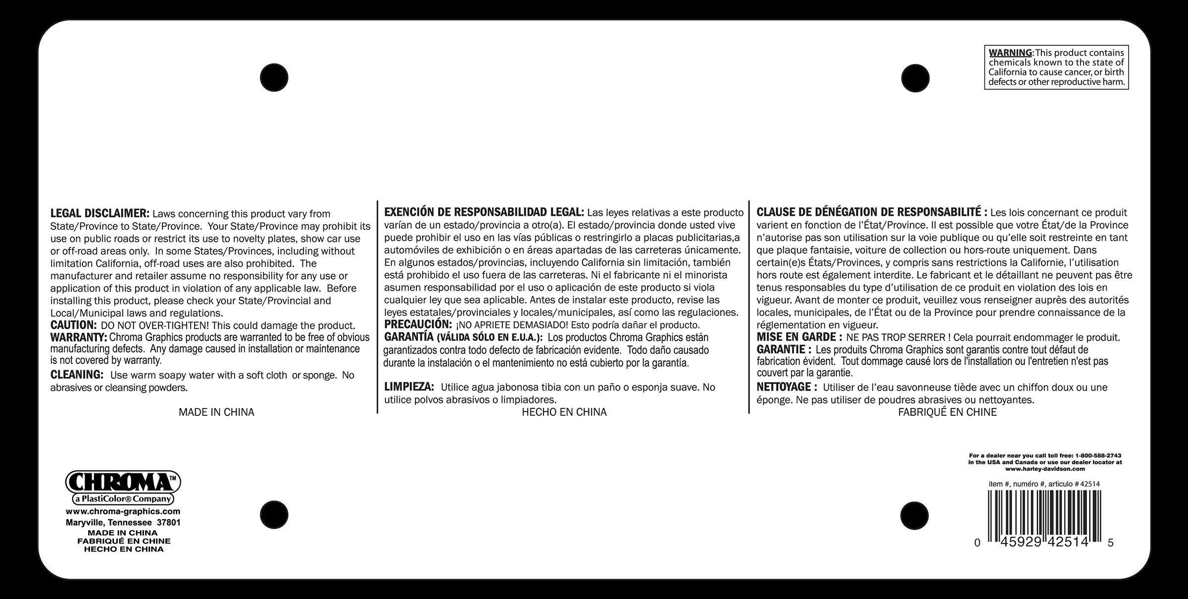 Chroma 42520 Blue Stitch Hibiscus Plastic Frame