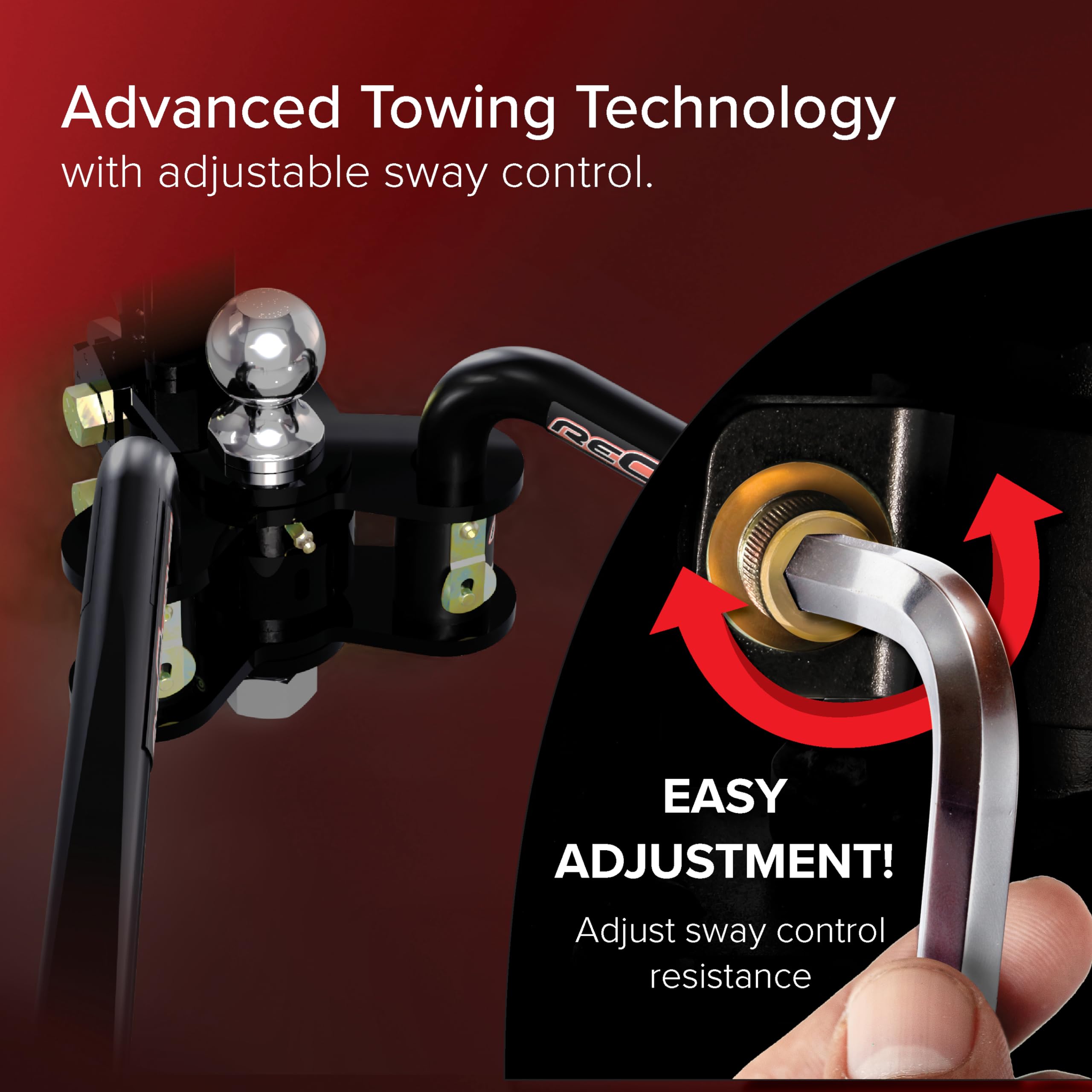 Camco Eaz Lift Recurve R3 1,000 Lb Hitch - Adjustable Trailer Sway Control, Towing Stability For Campers - Adjustable Trailer Hitch – Rv Accessories For Easy Installation & Optimal Control (48752)