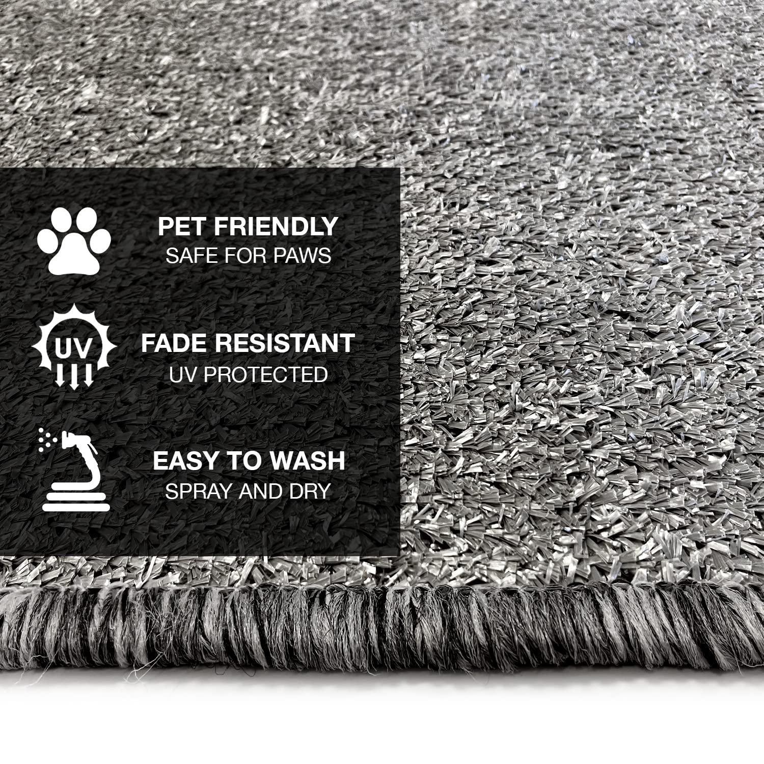 Prest-O-Fit 2-1053 Jumbo Wraparound + Plus Rv Step Rug Stone Gray 23 In. Wide